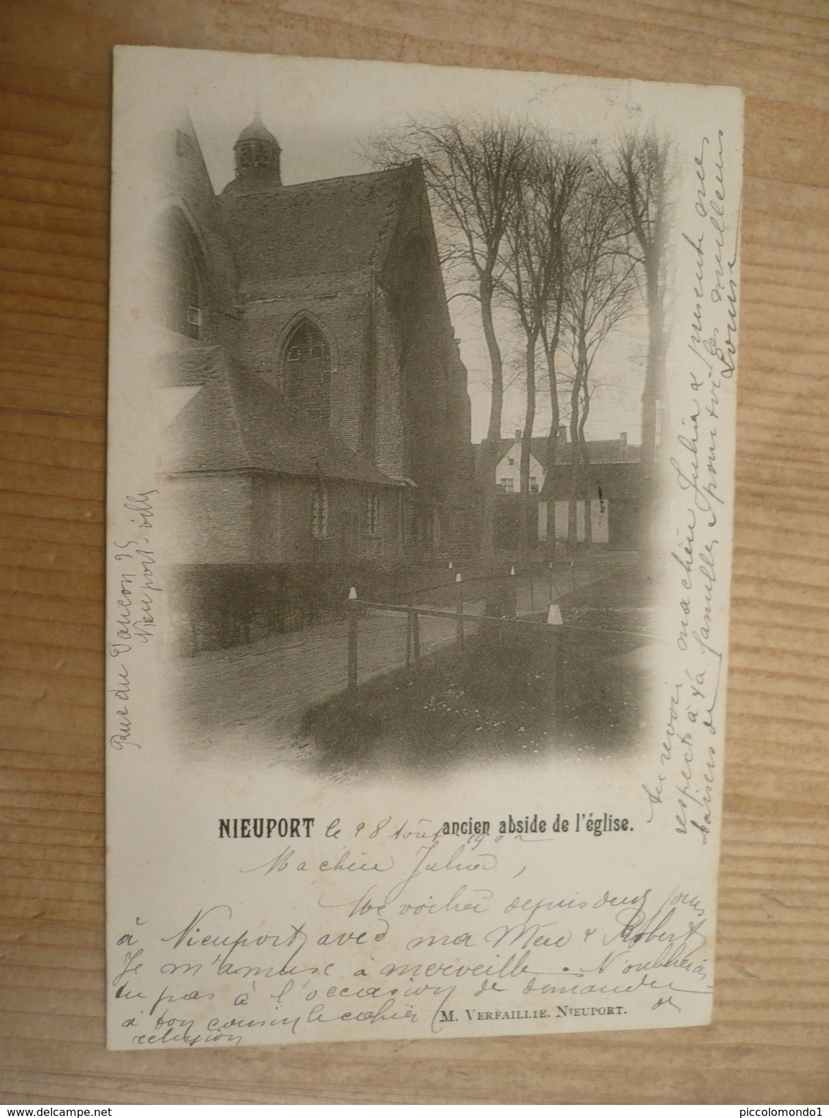 Nieuwpoort Nieuport 1902 Rare L'ancien Abside De L'église - Nieuwpoort