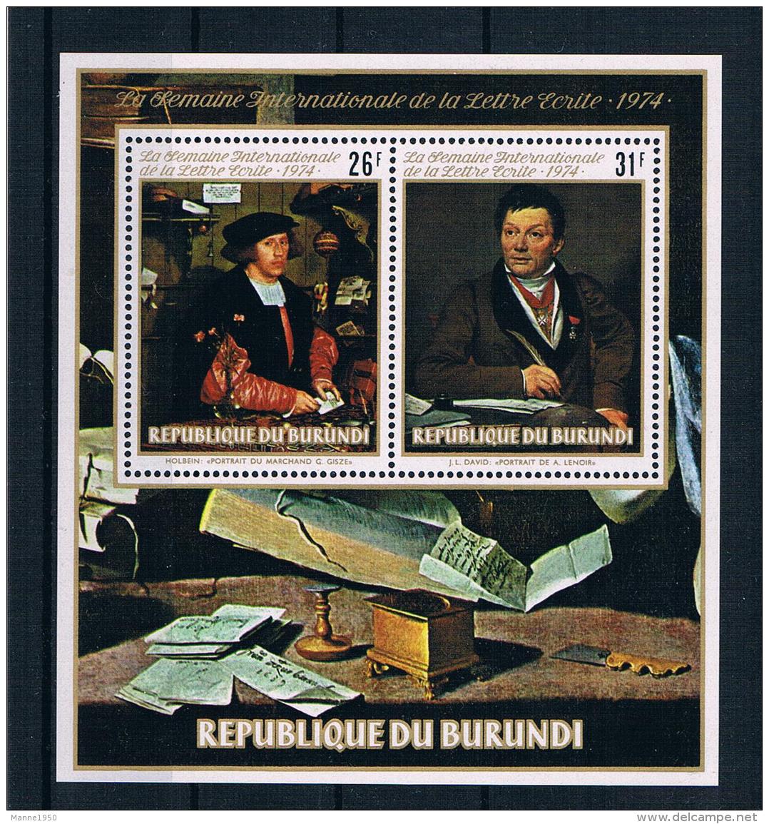 Burundi 1974 Gemälde Block 81 A **. - Ungebraucht