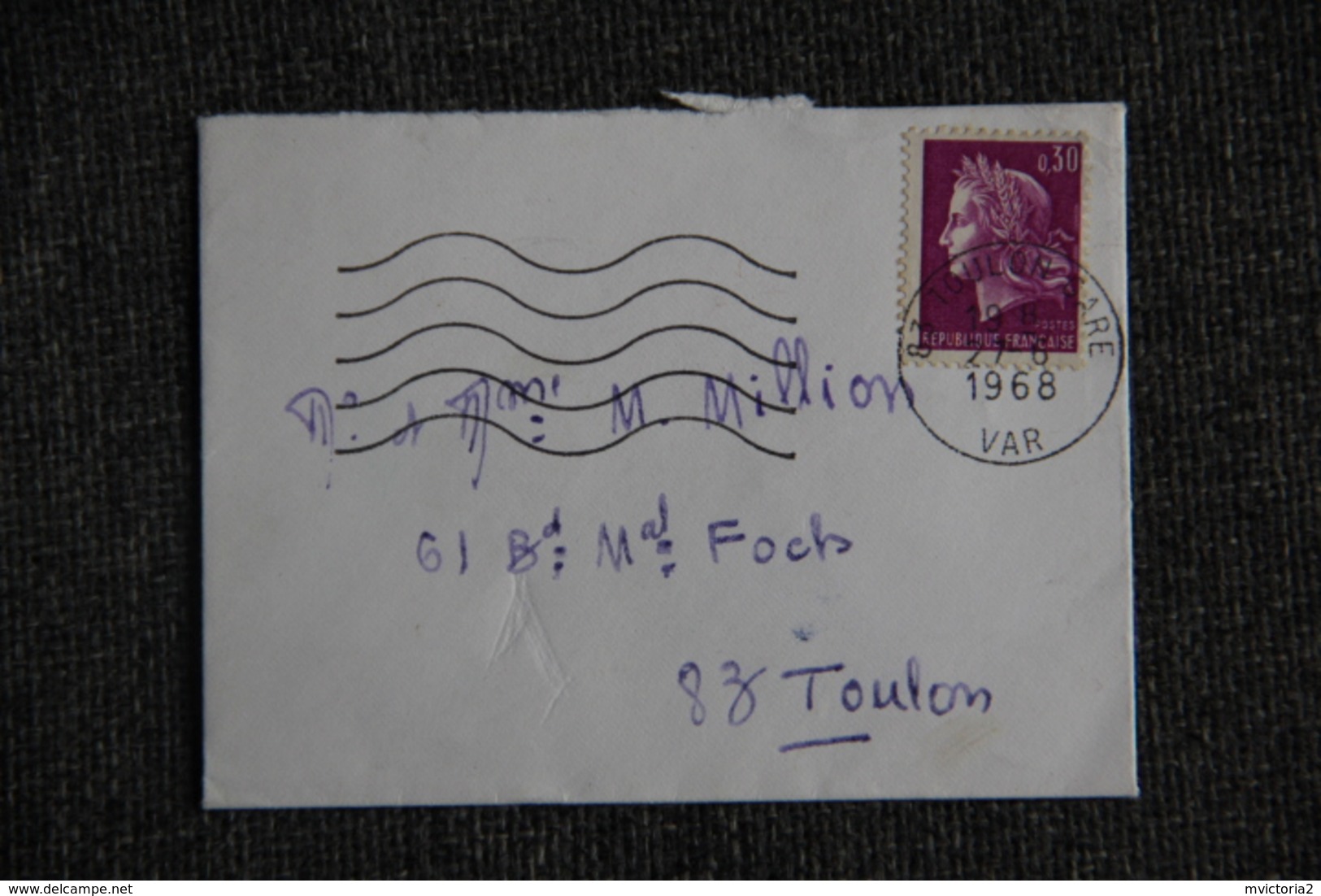 Enveloppe Timbrée De TOULON à TOULON - Lettres & Documents