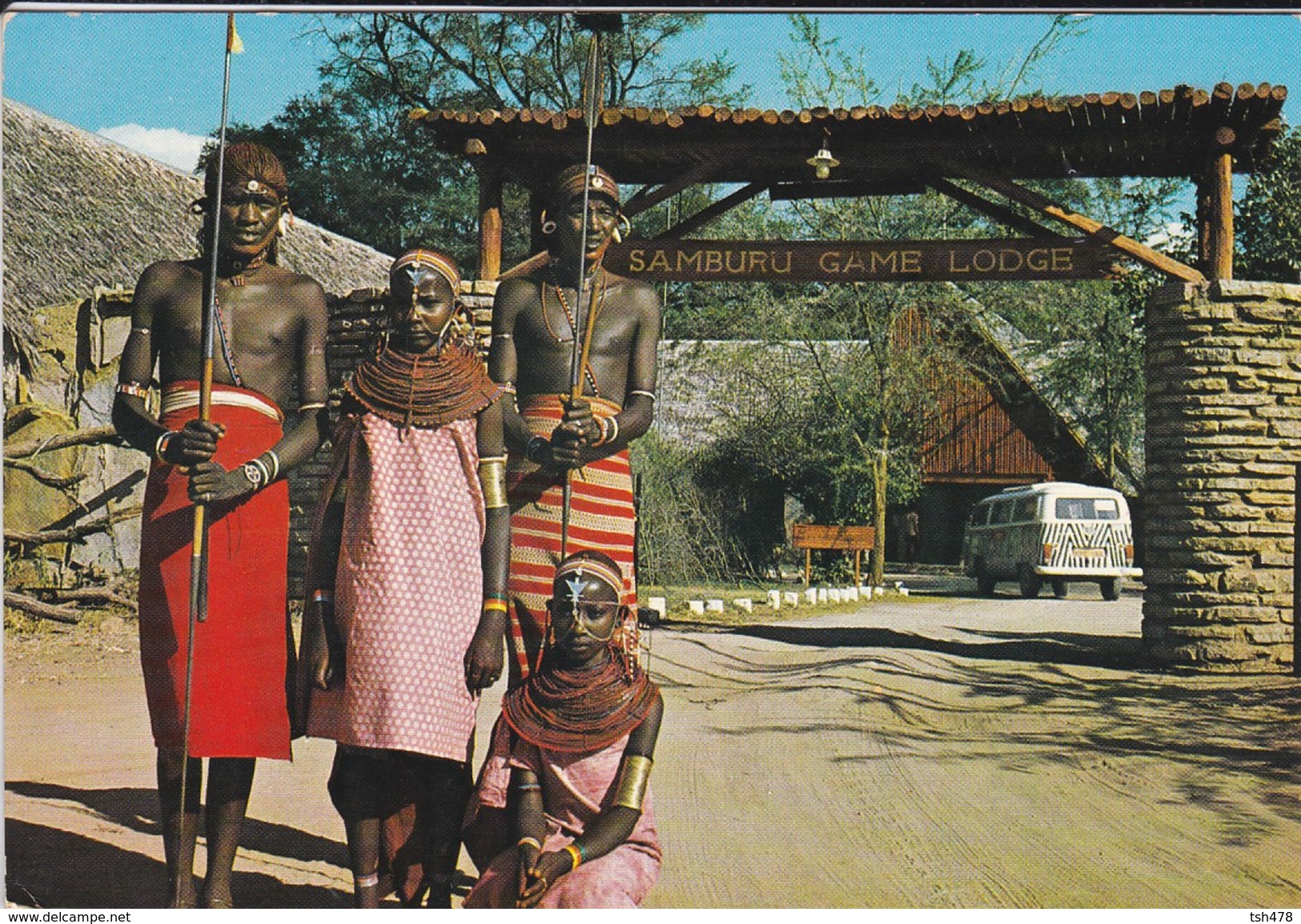 AFRIQUE---RARE---KENYA---samburu Game Lodge-block Hotel--(combi VW Safari )--voir  2 Scans - Kenya