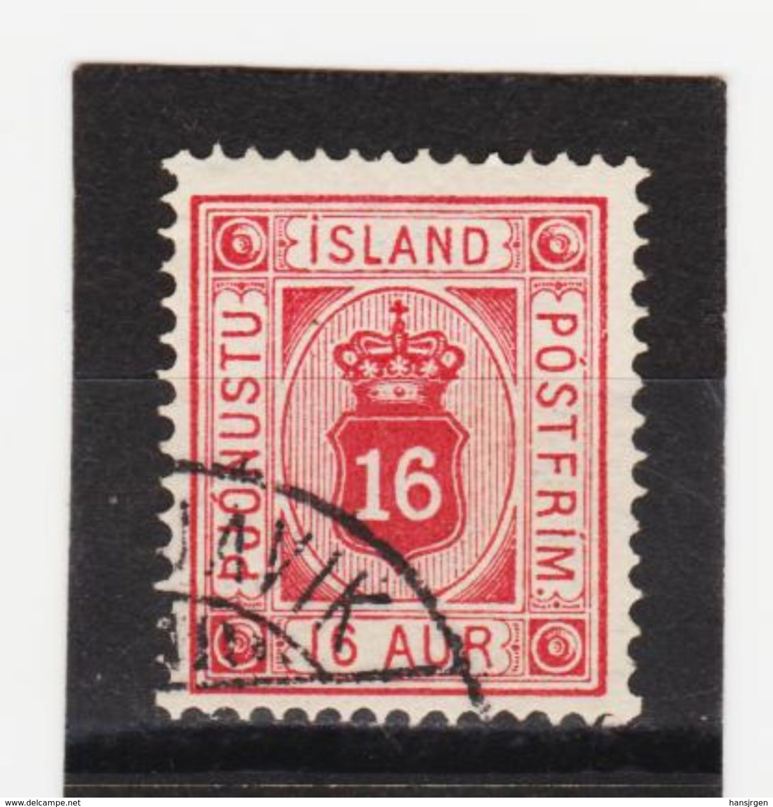 MAG1343  ISLAND 1876  Michl  6 A  DIENST  Used / Gestempelt  ZÄHNUNG Siehe ABBILDUNG - Dienstmarken