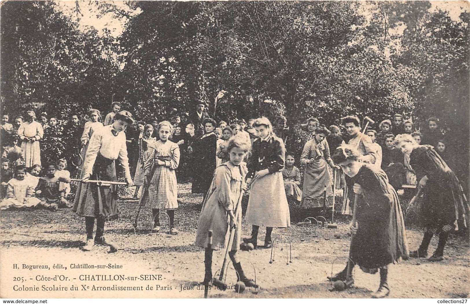 21-CHATILLON-SUR-SEINE- COLONIE SCOLAIRE DU X° ARRONDISSEMENT DE PARIS , JEUX DANS LE PARC - Chatillon Sur Seine