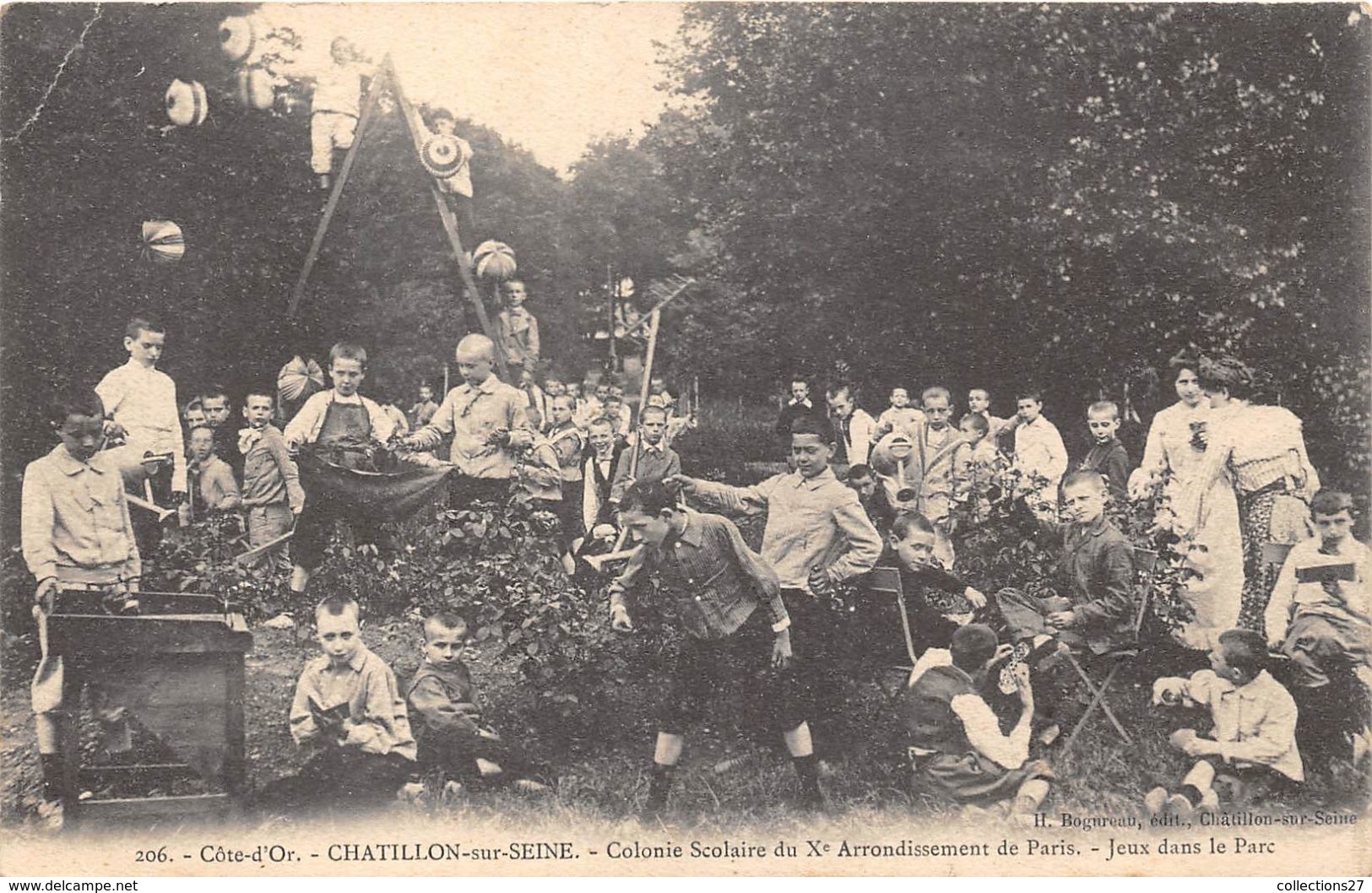 21-CHATILLON-SUR-SEINE- COLONIE SCOLAIRE DU X° ARRONDISSEMENT DE PARIS , JEUX DANS LE PARC - Chatillon Sur Seine