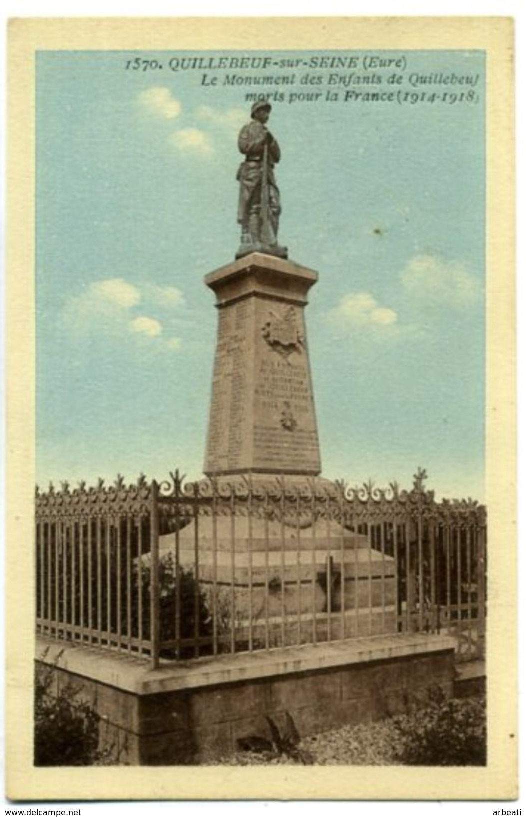 27 QUILLEBEUF ++ Le Monument Des Enfants De Quillebeuf Morts Pour La France (1914-1918) ++ - Autres & Non Classés