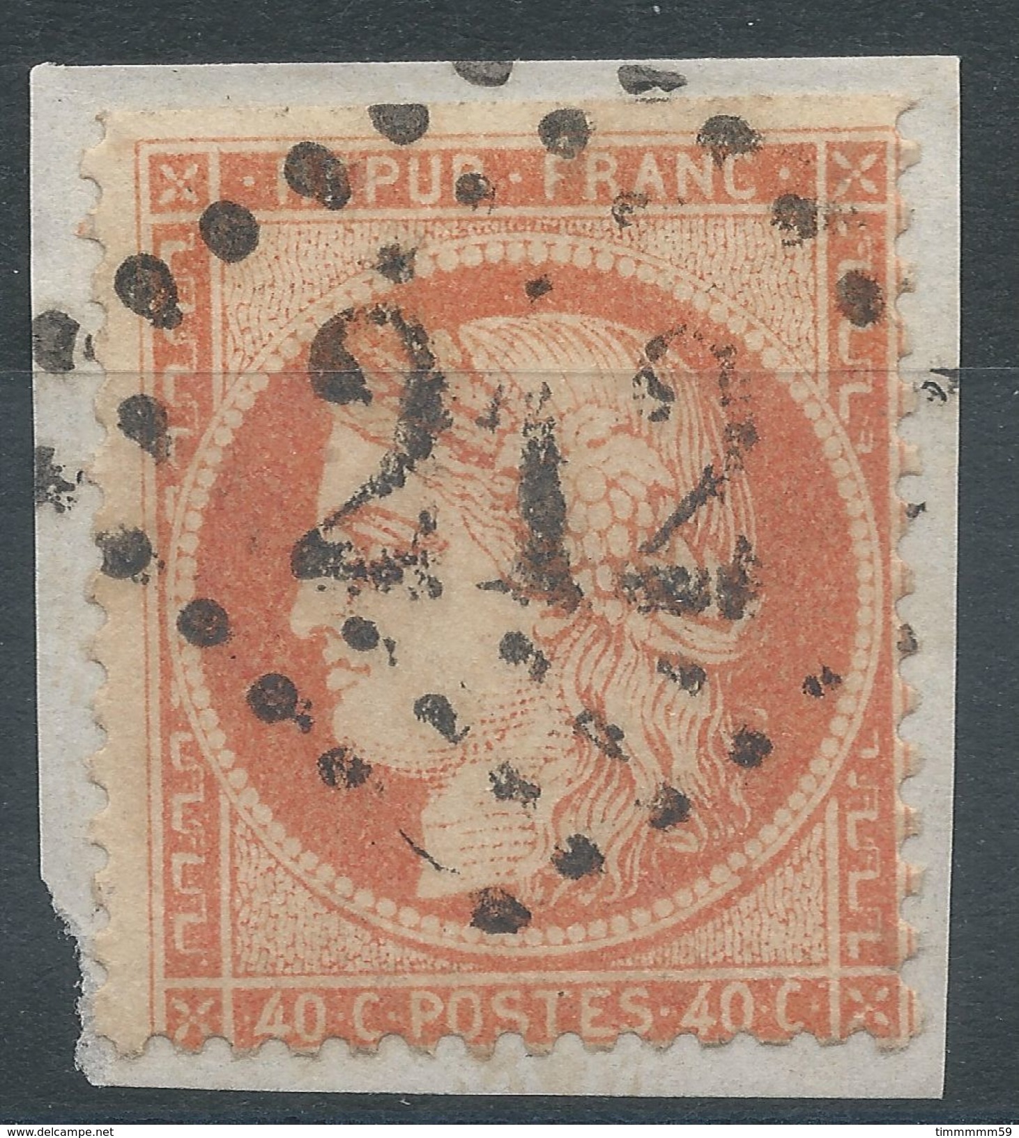 Lot N°36772  N°38/fragment, Oblit GC 212 AUCH (31), Ind 2 - 1870 Siege Of Paris