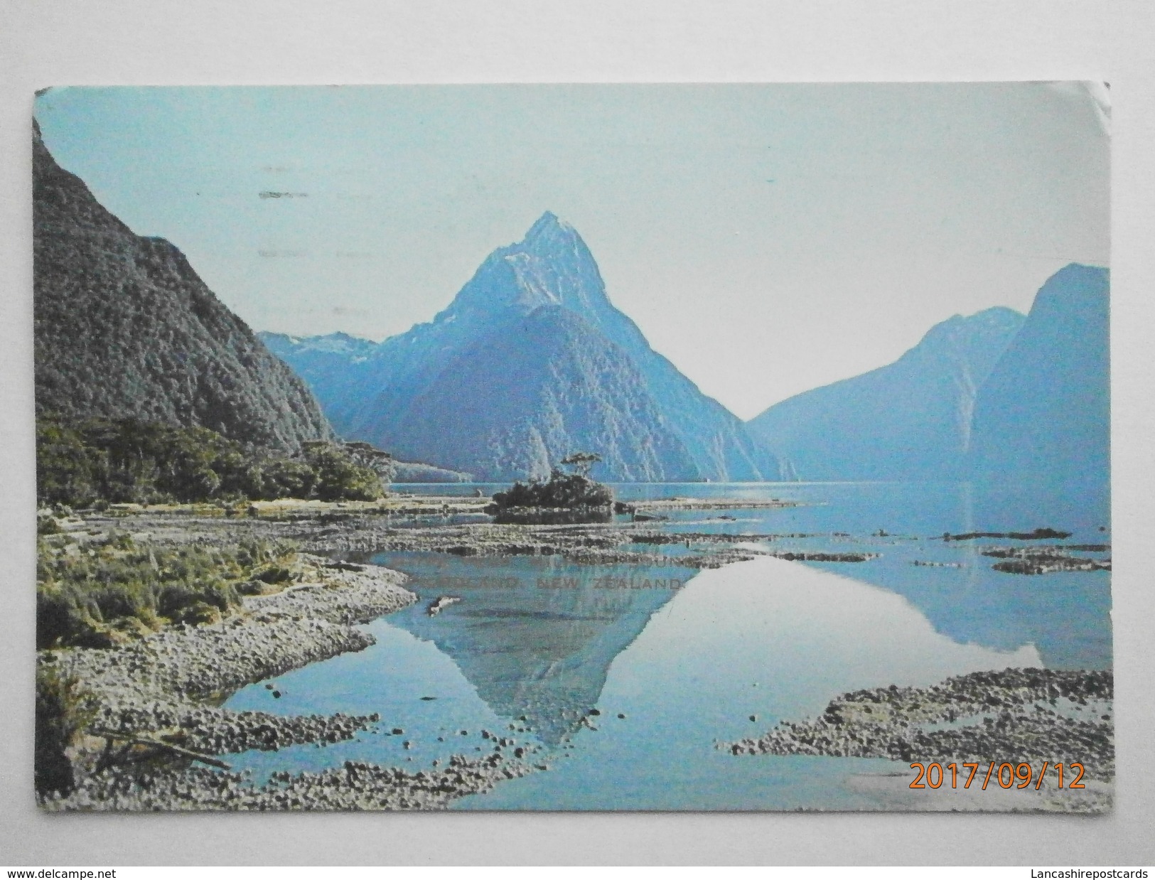 Postcard Mitre Peak Milford Sound Fjordland South Island New Zealand PU 1973 My Ref B21853 - New Zealand