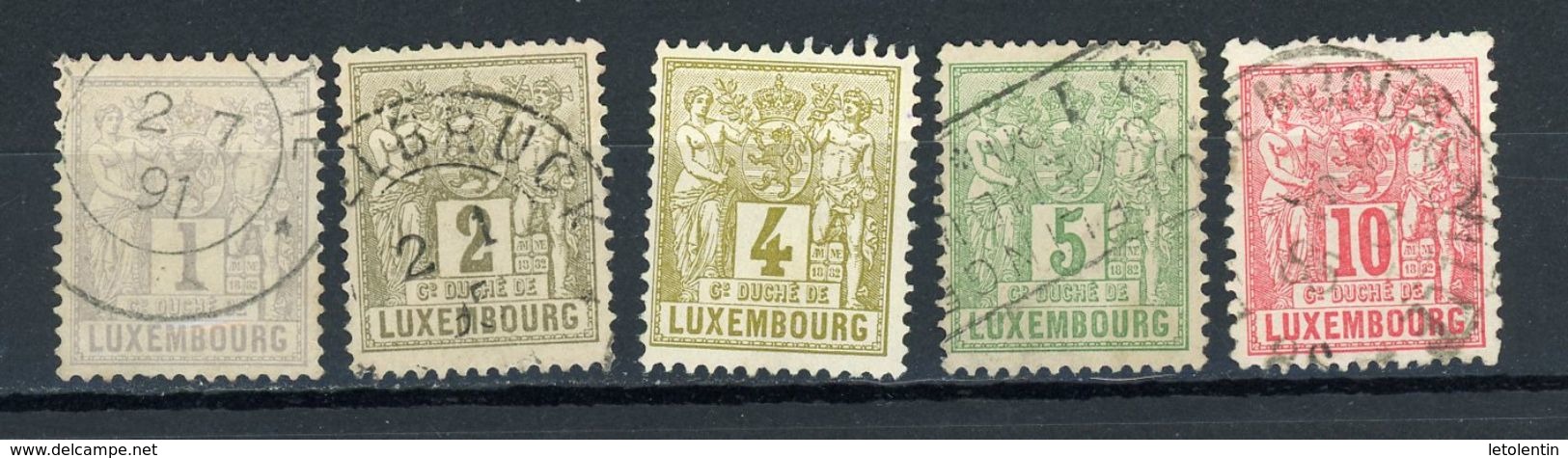 LUXEMBOURG : DIVERS N° Yvert  47/51 Obli - 1882 Allegory