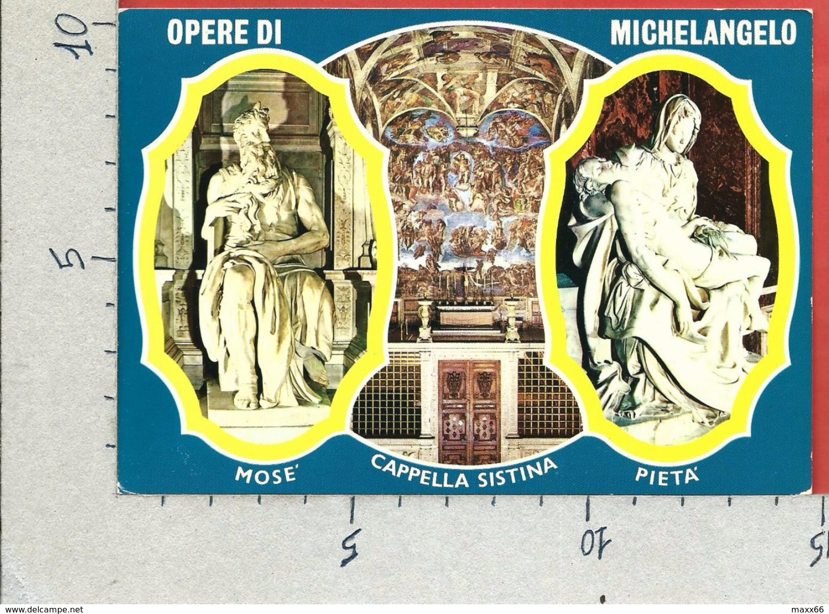 CARTOLINA NV ITALIA - ROMA - Opere Di MICHELANGELO - Mosè - Pietà - Vedutine - 10 X 15 - Skulpturen