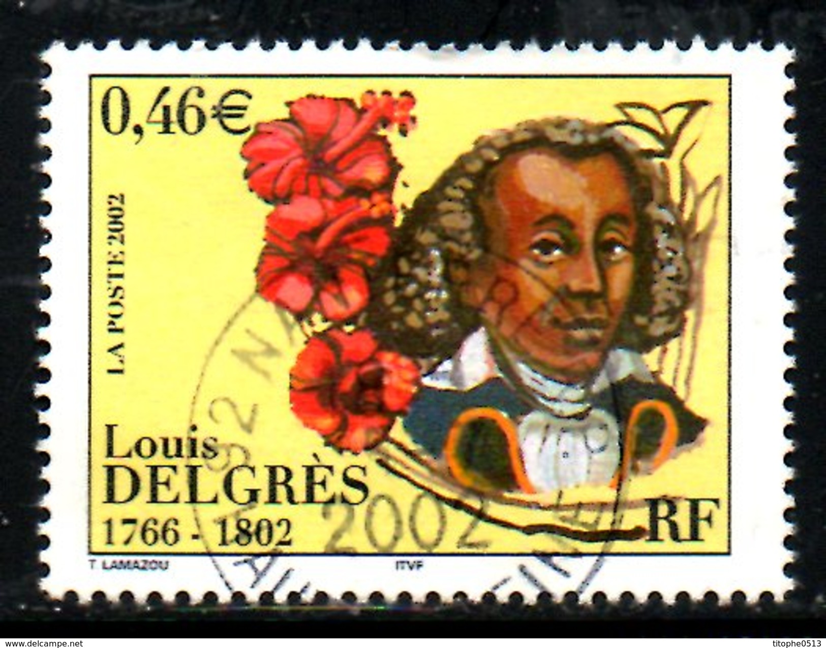FRANCE. N°3491 De 2002 Oblitéré. Louis Delgrès/Esclavage. - Used Stamps