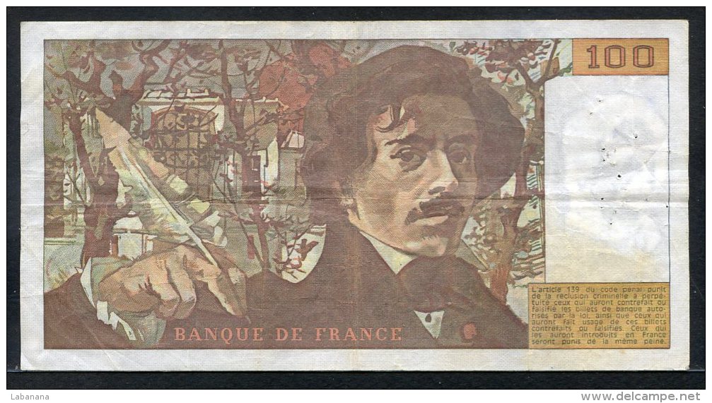 250-France Billet De 100 Francs 1980 E22 - 100 F 1978-1995 ''Delacroix''