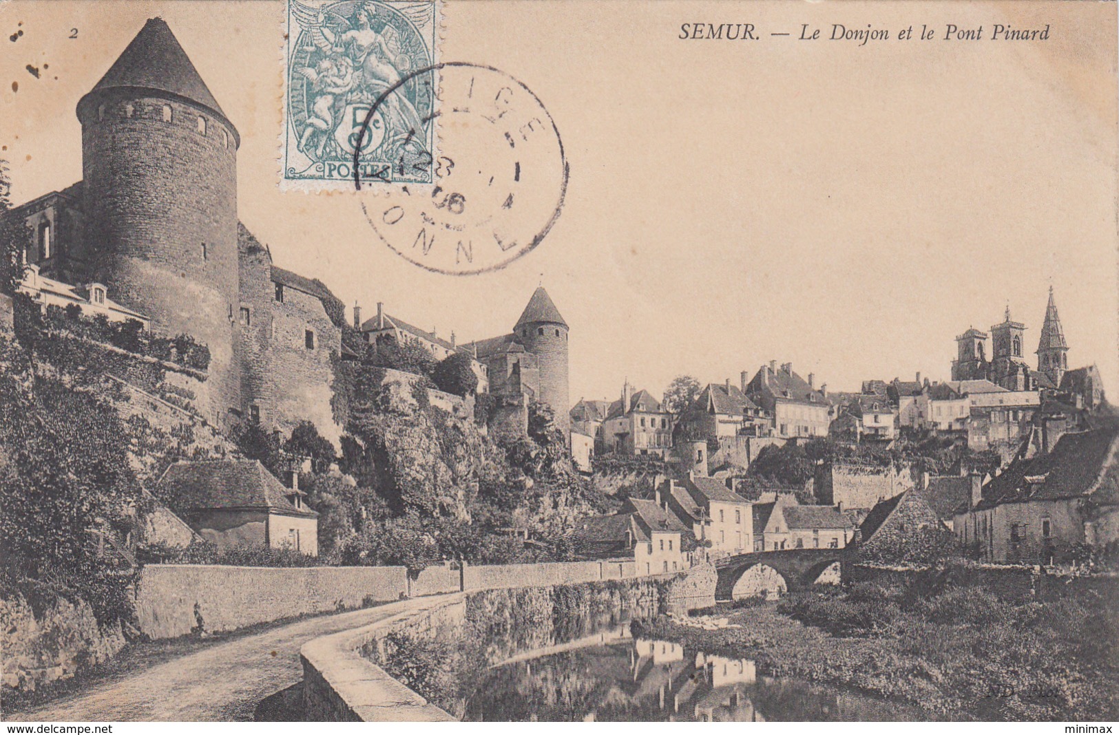Semur - Le Donjon Et Le Pont Pinard - 1906 - Autres & Non Classés