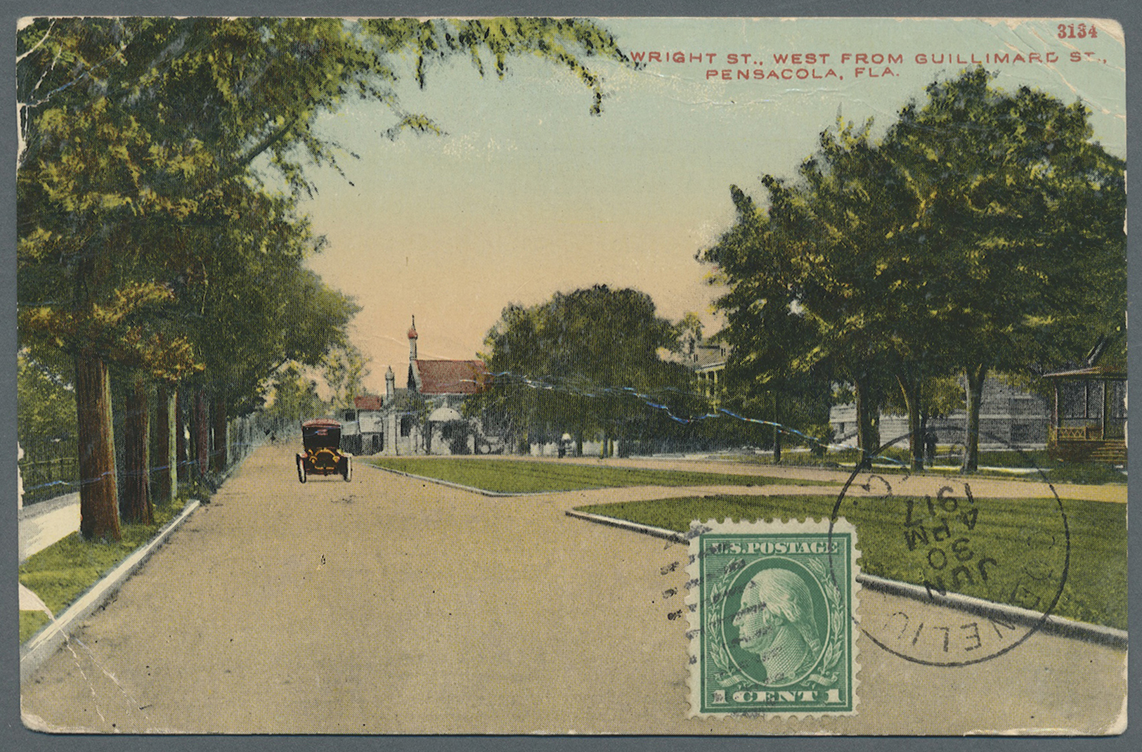 Aden: 1917 (ETHIOPIA). Picture Post Card (small Bends) Written From Cornelius, Org. Addressed To Ethiopia Bearing Washin - Yémen