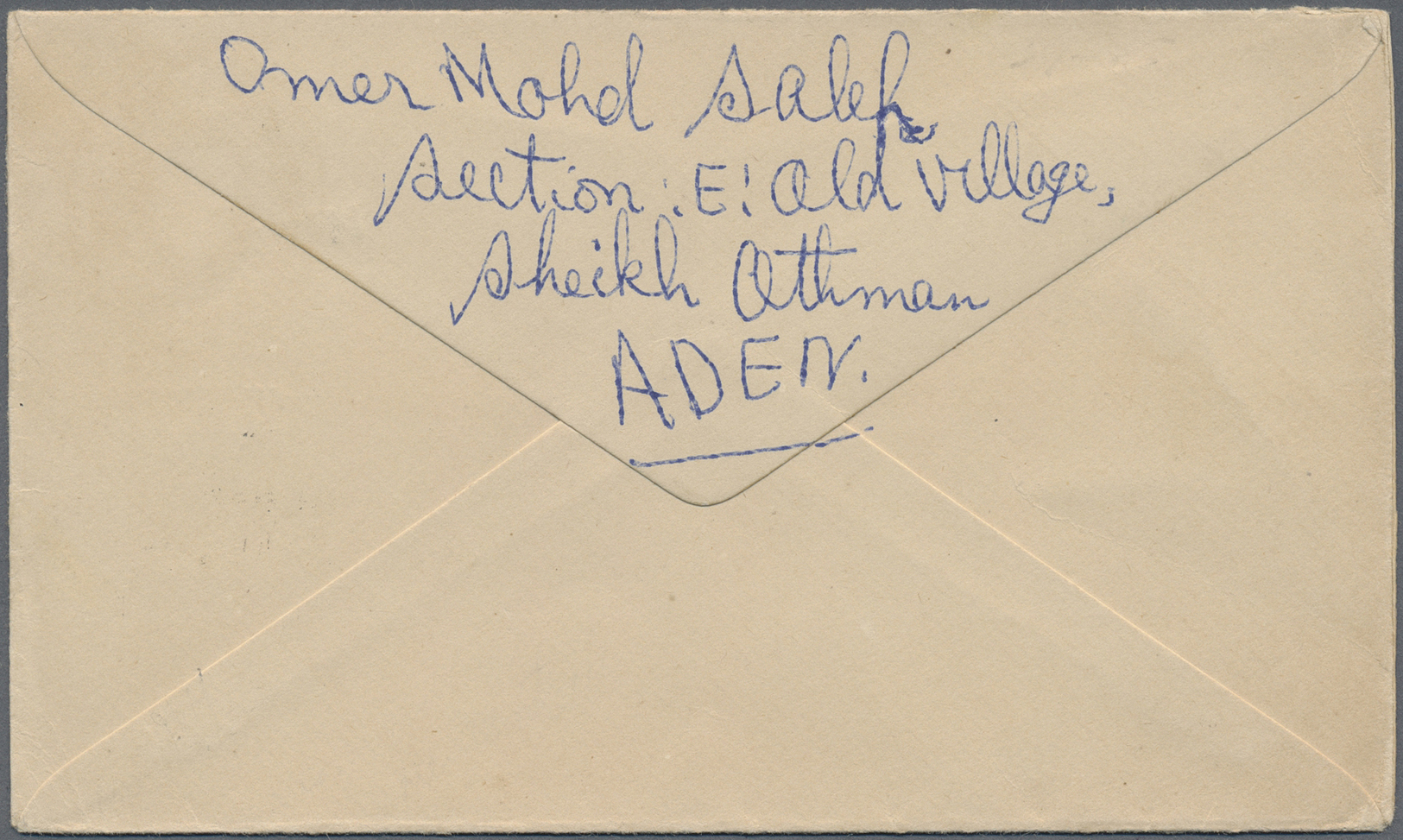 GA Aden: 1951. Postal Stationery Envelope '15 Cents' On 1a Brown Upgraded With SG 39, 20c On 3a Sepia And Carmine Tied B - Yemen