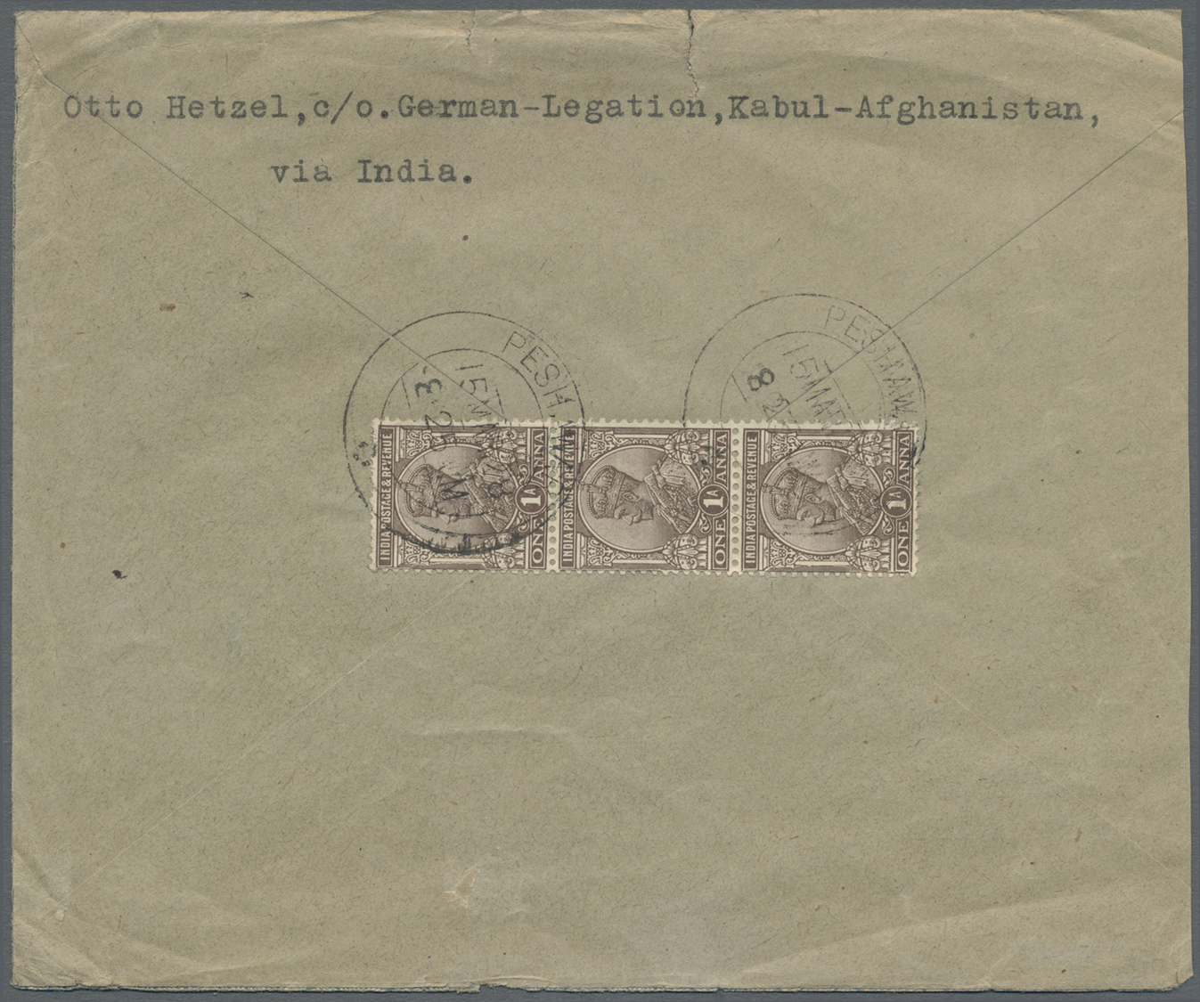 Br Afghanistan: 1924-30: Three Pre-UPU And One UPU Period Covers To GERMANY, With 1) 1924 Cover To Berlin Franked Afghan - Afghanistan