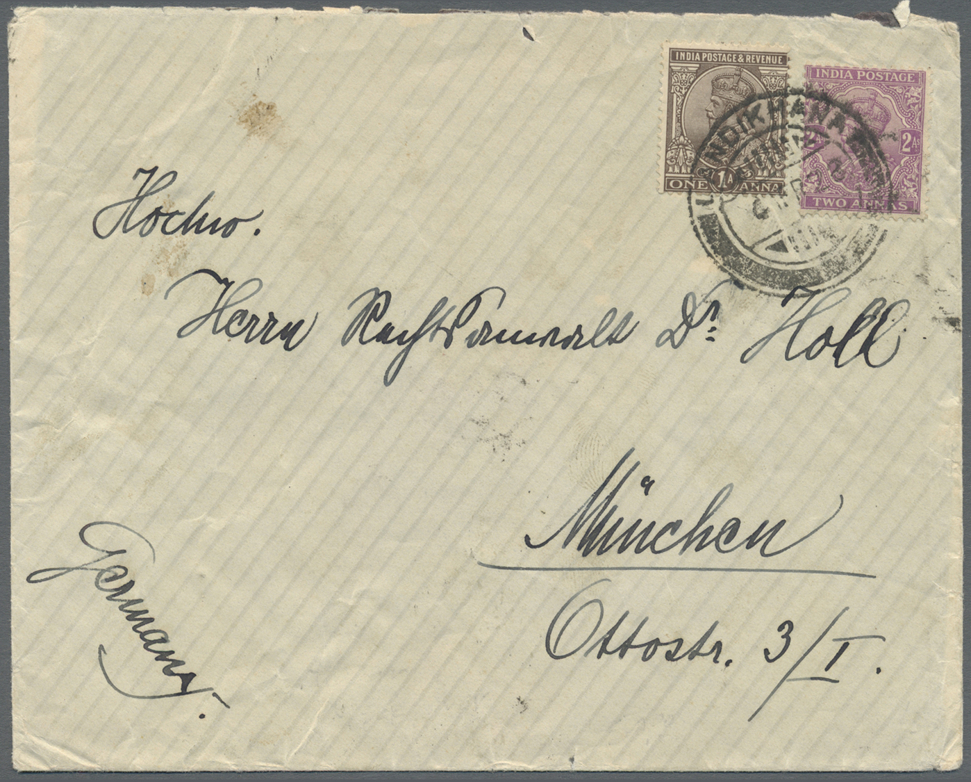 Br Afghanistan: 1924-30: Three Pre-UPU And One UPU Period Covers To GERMANY, With 1) 1924 Cover To Berlin Franked Afghan - Afghanistan