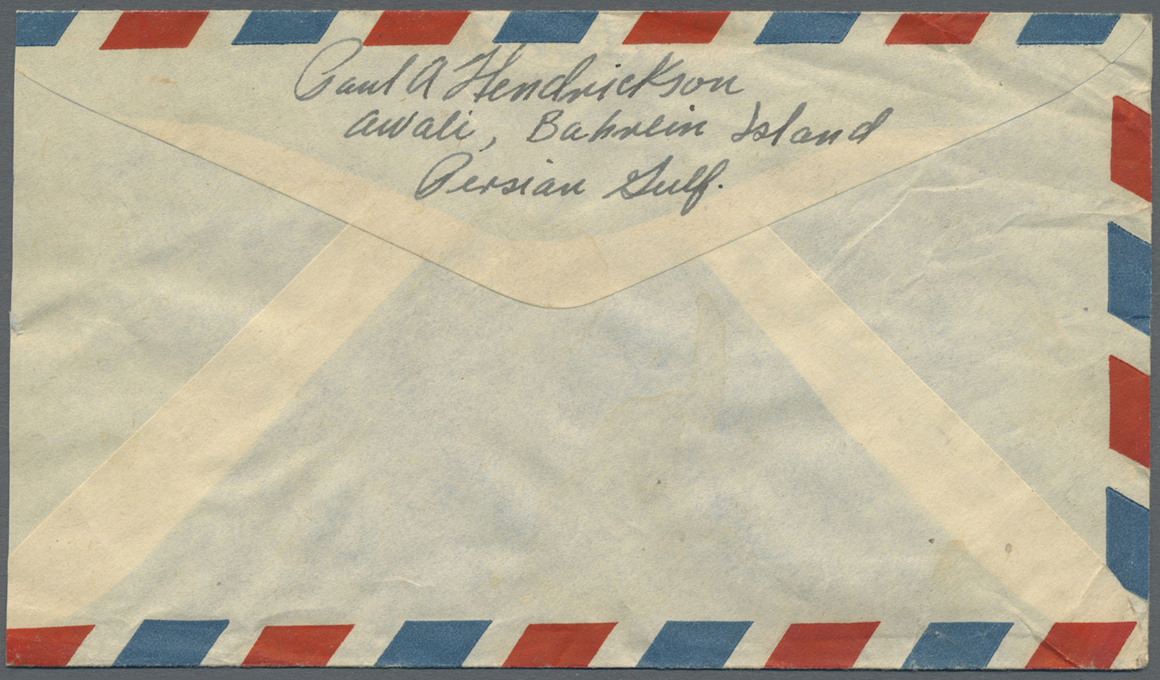 Br Bahrain: 1940's: Three Airmail Covers From "AWALI, Bahrain Island" (sender Note On Back) To New York, Franked With Op - Bahreïn (1965-...)