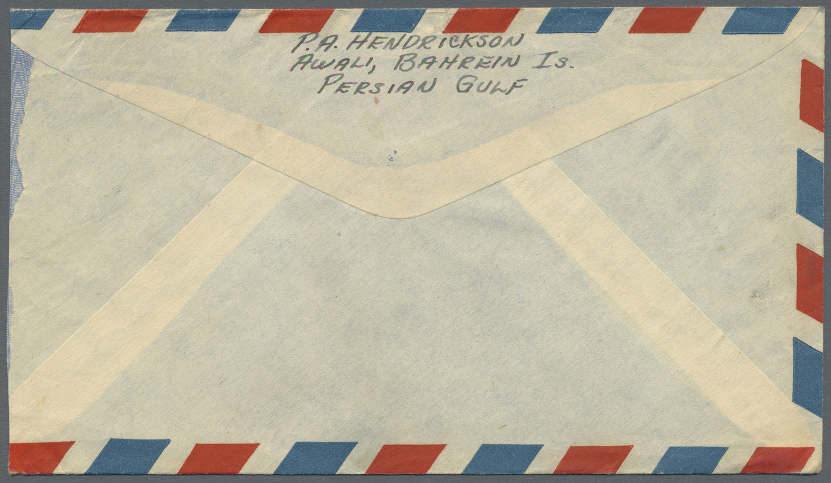 Br Bahrain: 1940's: Three Airmail Covers From "AWALI, Bahrain Island" (sender Note On Back) To New York, Franked With Op - Bahreïn (1965-...)