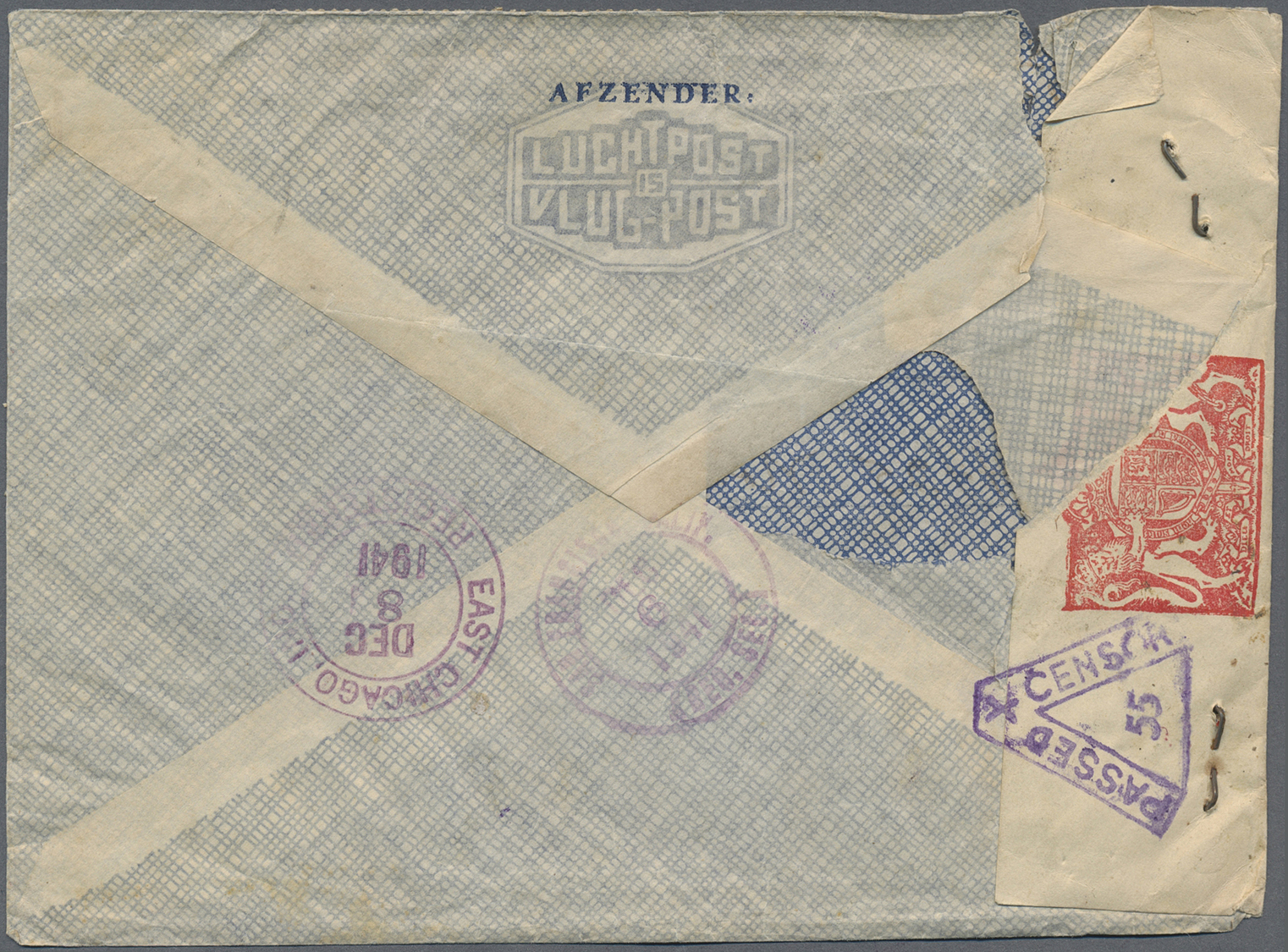 Br Birma / Burma / Myanmar: 1941. Registered Air Mail Envelope (back Some Faults) Addressed To The United States Bearing - Myanmar (Burma 1948-...)