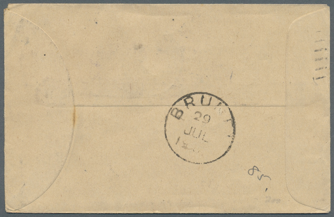 Br Brunei - Stempel: MUARA (type D5): 1931 (29.7.), Small Size Cover Bearing Single 6c &lsquo;water Village' For Correct - Brunei (1984-...)