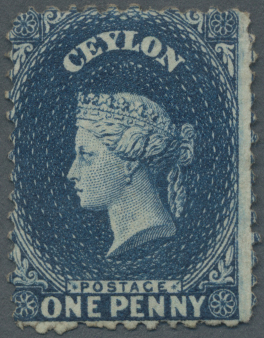 (*) Ceylon / Sri Lanka: 1863-66 Watermark Crown CC (23 Mm High), On Medium Thin And Slightly Soft Paper Perf. 11½ 1d. De - Sri Lanka (Ceylon) (1948-...)