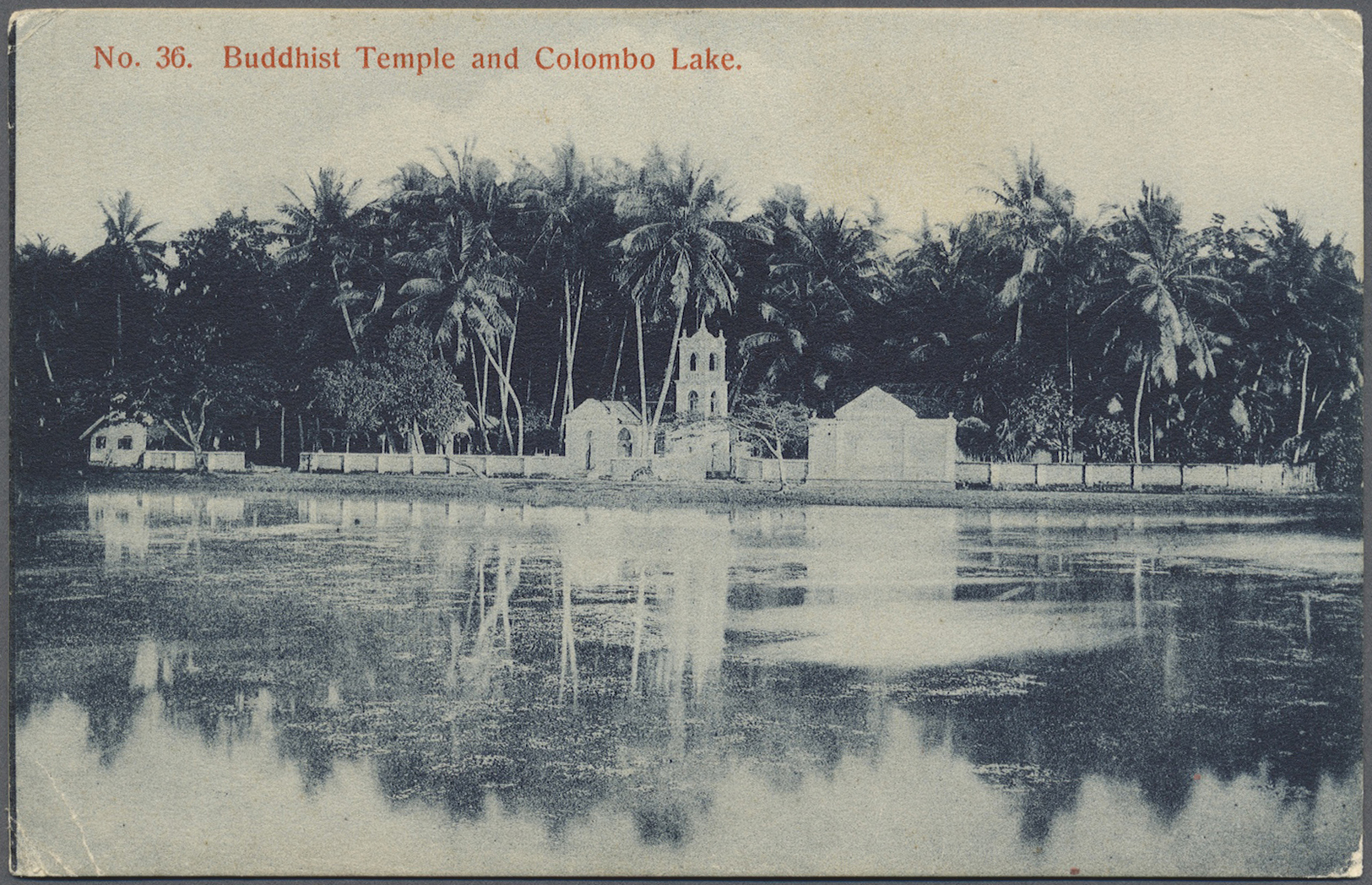 Ceylon / Sri Lanka: 1903, 6 C Rose Single Franking On Souvenier Postcard "Buddist Temple And Colombo Lake" To TSINGTAU/K - Sri Lanka (Ceylan) (1948-...)