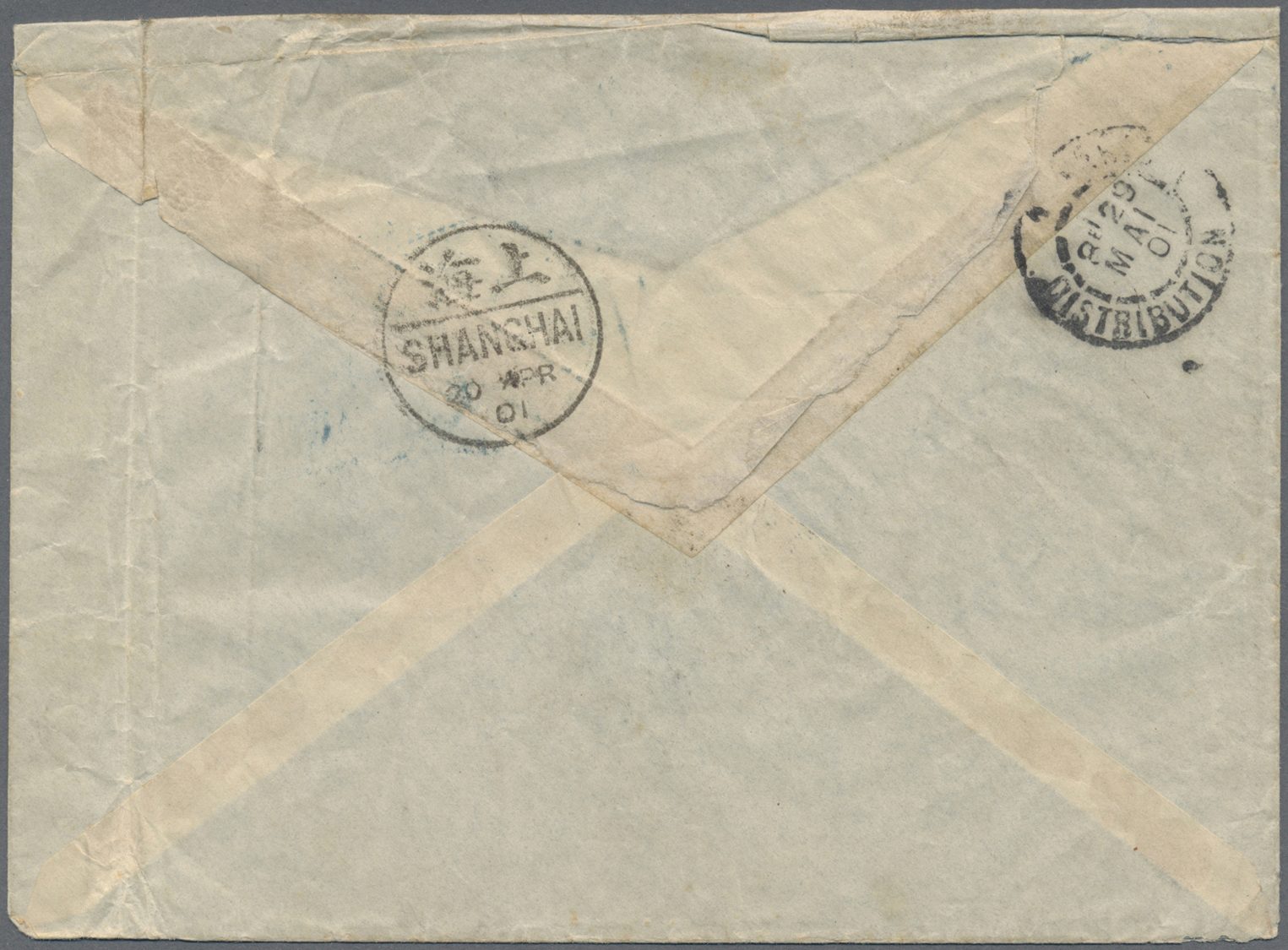 Br China: 1901. Envelope (creased, Vertical Fold At Right) Endorsed 'Corps Expeditionnaire De Chine' Addressed To France - Autres & Non Classés