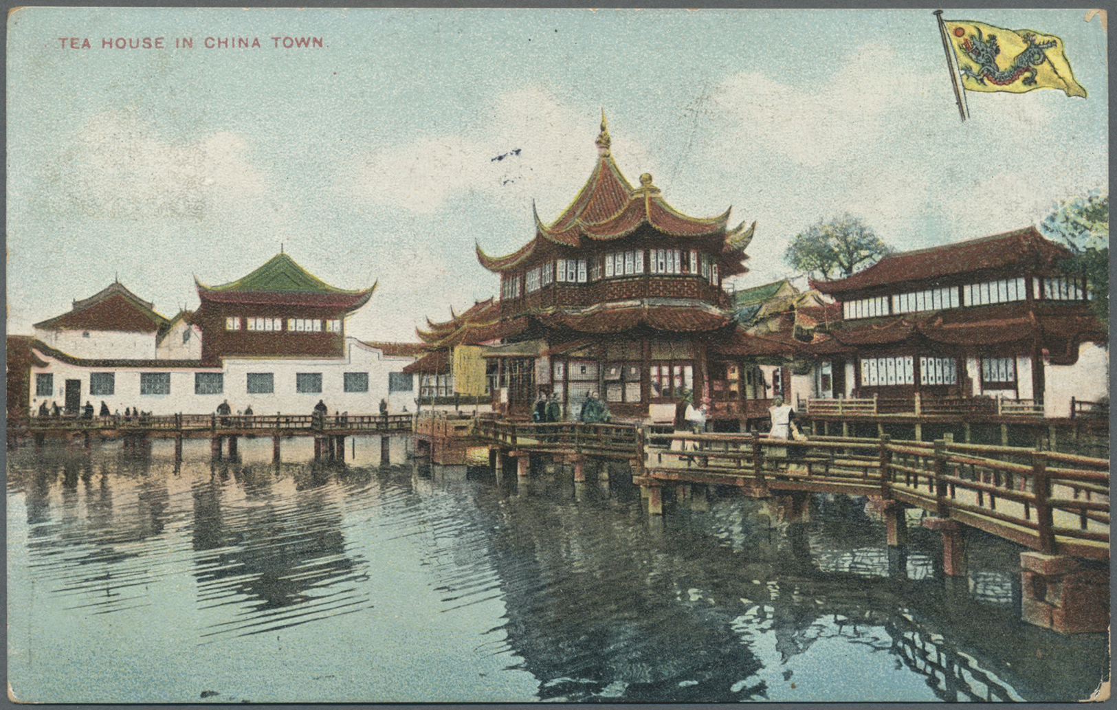 Br China: 1906. Picture Post Card Of &lsquo;Tea House In China Town' Addressed To Shanghai Bearing Chinese Imperial Post - Other & Unclassified