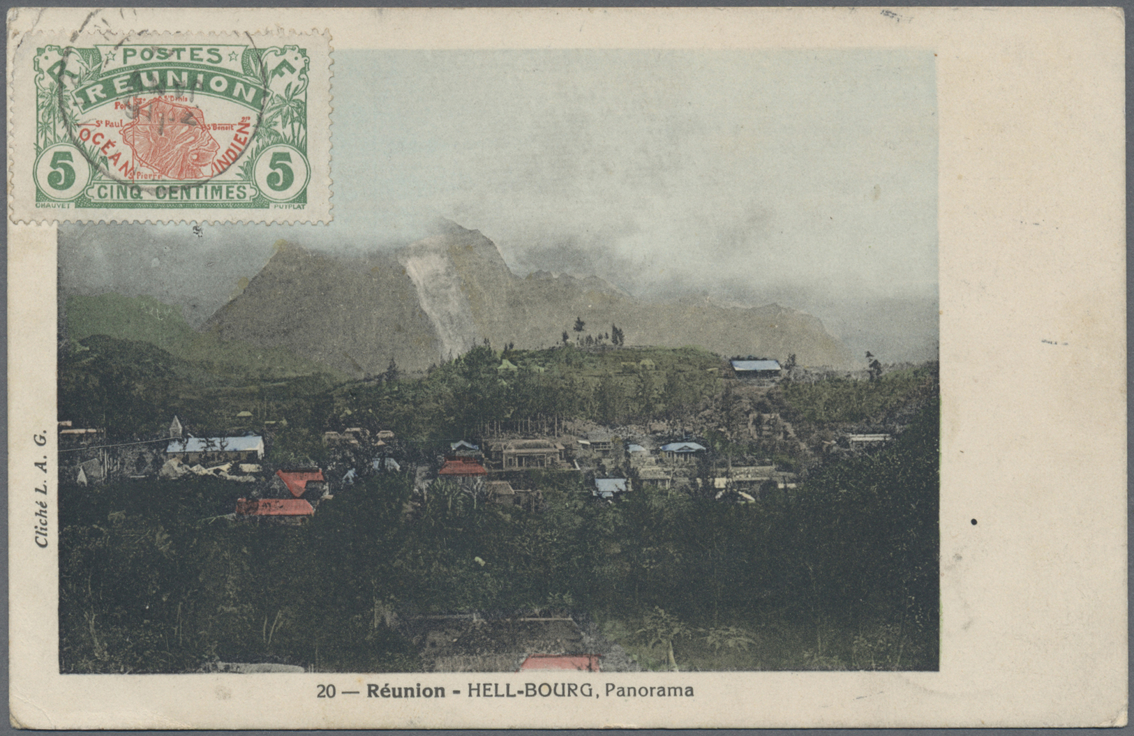 Br China - Incoming Mail: Reunion, 1911. Picture Post Card Of 'Hell-Bourg, Reunion' Addressed To The '16th Colonial Regi - Autres & Non Classés