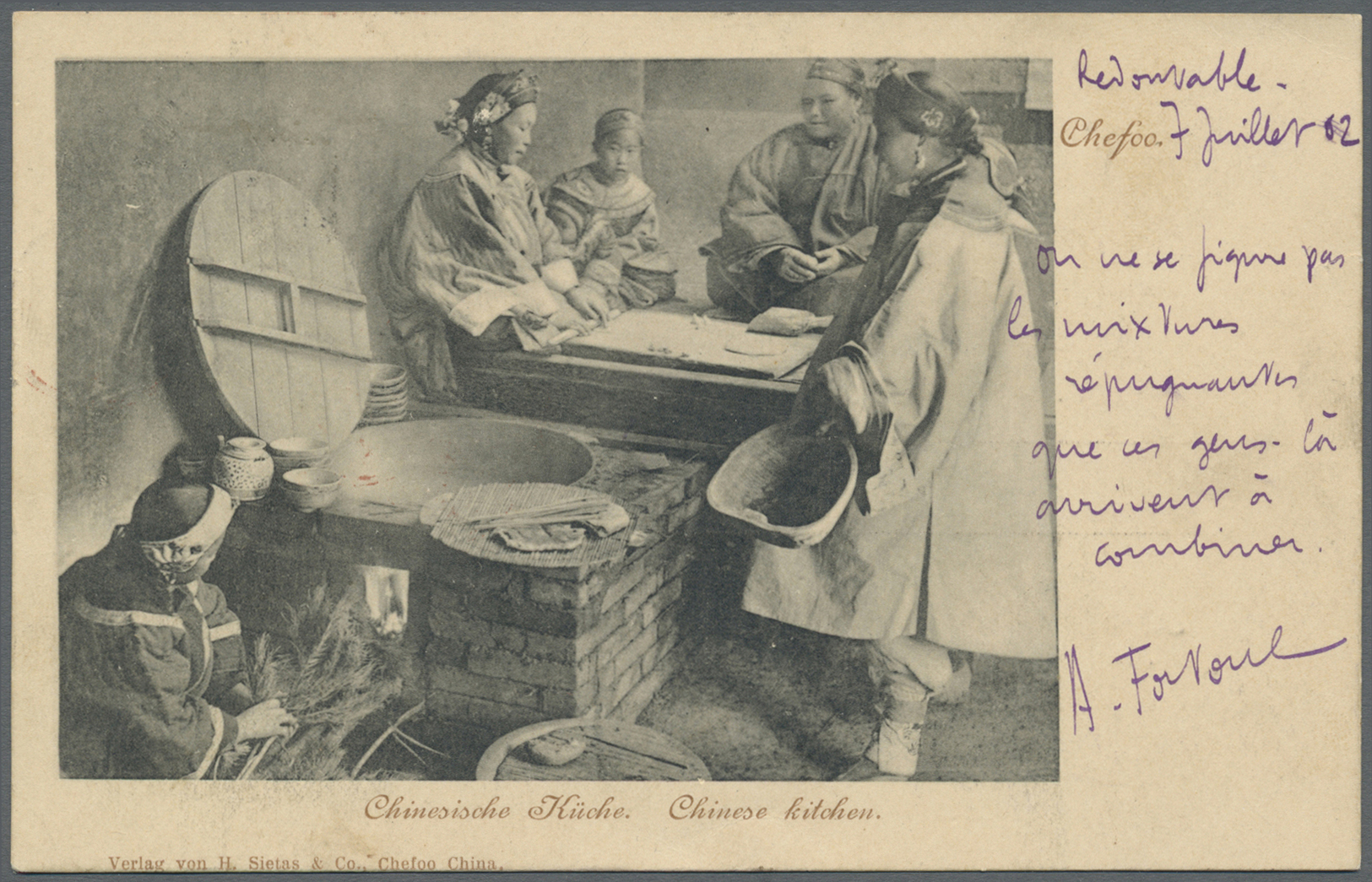 Br China - Fremde Postanstalten / Foreign Offices: German Offices, 1902. Registered Picture Post Card Of 'Chinese Kitche - Other & Unclassified