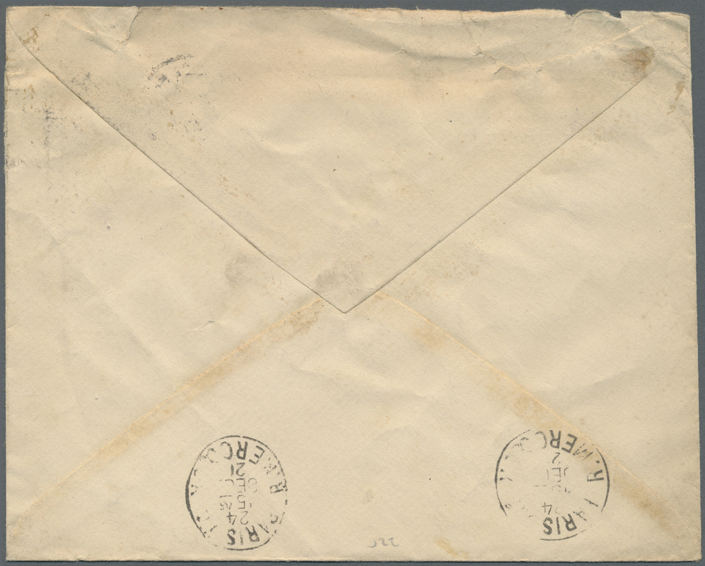 Br China - Fremde Postanstalten / Foreign Offices: United States, 1920. Envelope (roughly Opened, Toned) Addressed To Pa - Autres & Non Classés