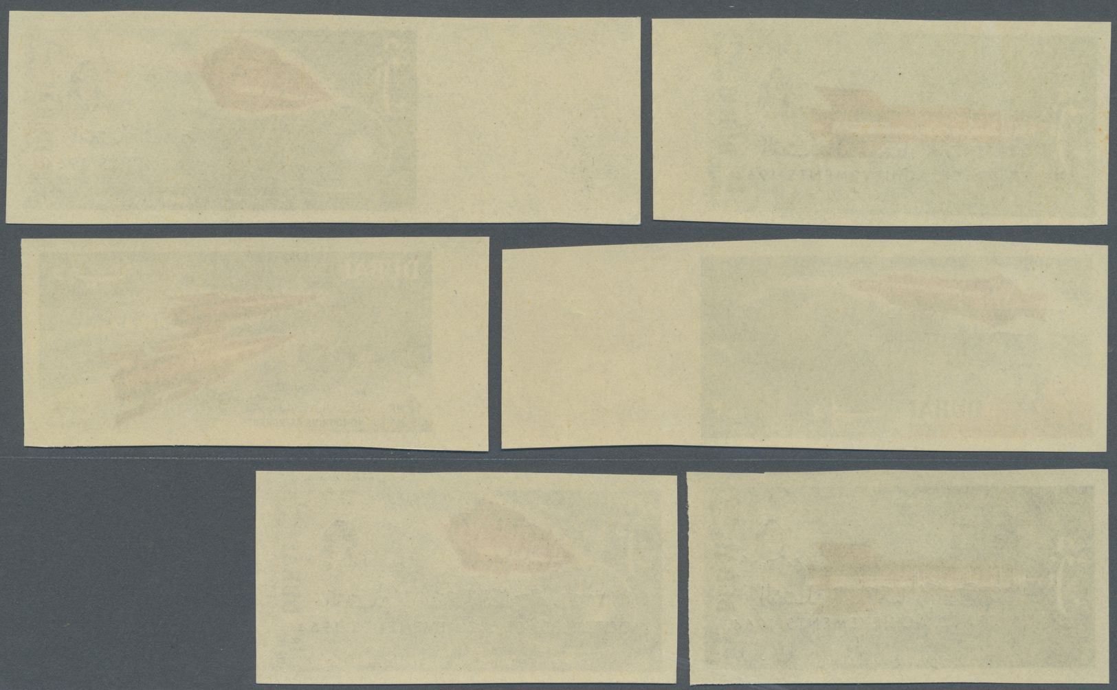 ** Dubai: 1964, Ranger 7 / Outer Space Achievements, 1np. To 2r. Imperforate, Complete Set Of Eight Values With INVERTED - Dubai