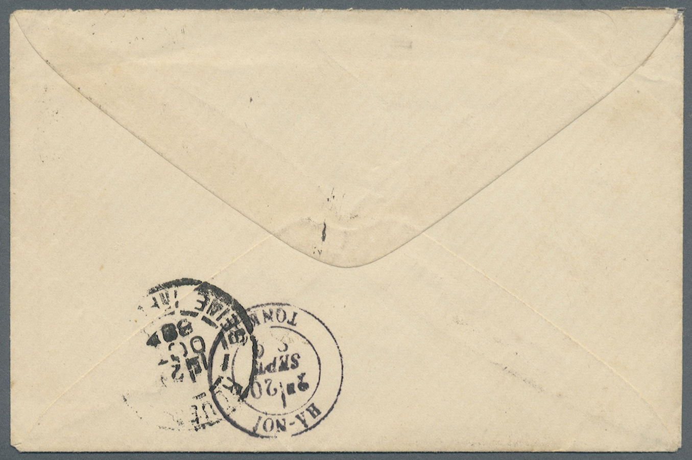 Br Französisch-Indochina: 1889. Stampless Military Mail Envelope Addressed To France Cancelled By Son-Lay/Tonkin Date St - Lettres & Documents