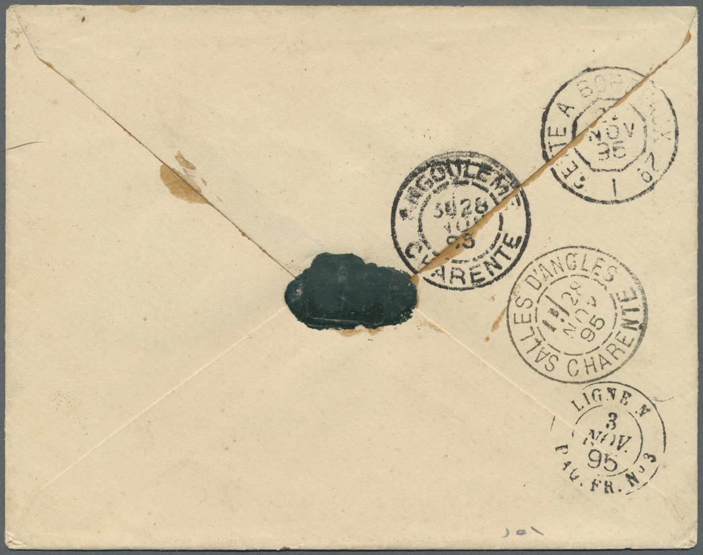 Br Französisch-Indochina: 1895. Stamp-less Military Mail Envelope Addressed To France Headed 'Corps Expeditionnaire Du T - Lettres & Documents