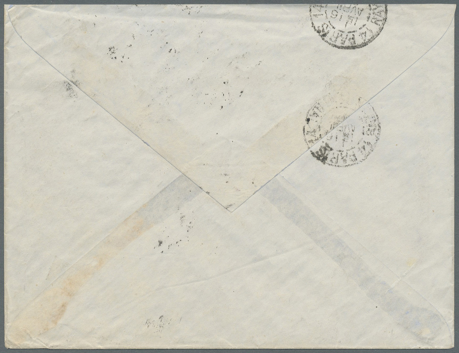 Br Französisch-Indochina: 1897. Envelope Addressed To France Bearing French Indo-China SG 9, 5c Green And SG 10, 10c Bla - Covers & Documents