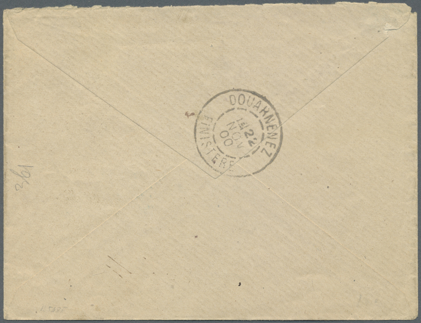 Br Französisch-Indochina: 1900, Fieldpost-envelope With Double Cds "CORPS EXP. TONKIN LIGNE No9 10 NOV 00" And Blue "COR - Lettres & Documents