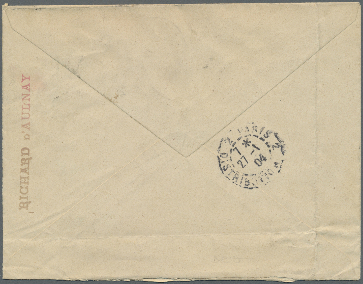 Br Französisch-Indochina - Postämter In Südchina: Canton, 1903. Registered Envelope (horiz. And Vertical Fold) Addressed - Other & Unclassified