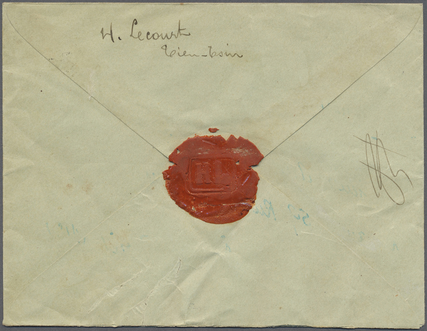 GA Französisch-Indochina - Postämter In Südchina: 1919. Registered Postal Stationery French Chine 15c Red Surcharged 'Ta - Autres & Non Classés