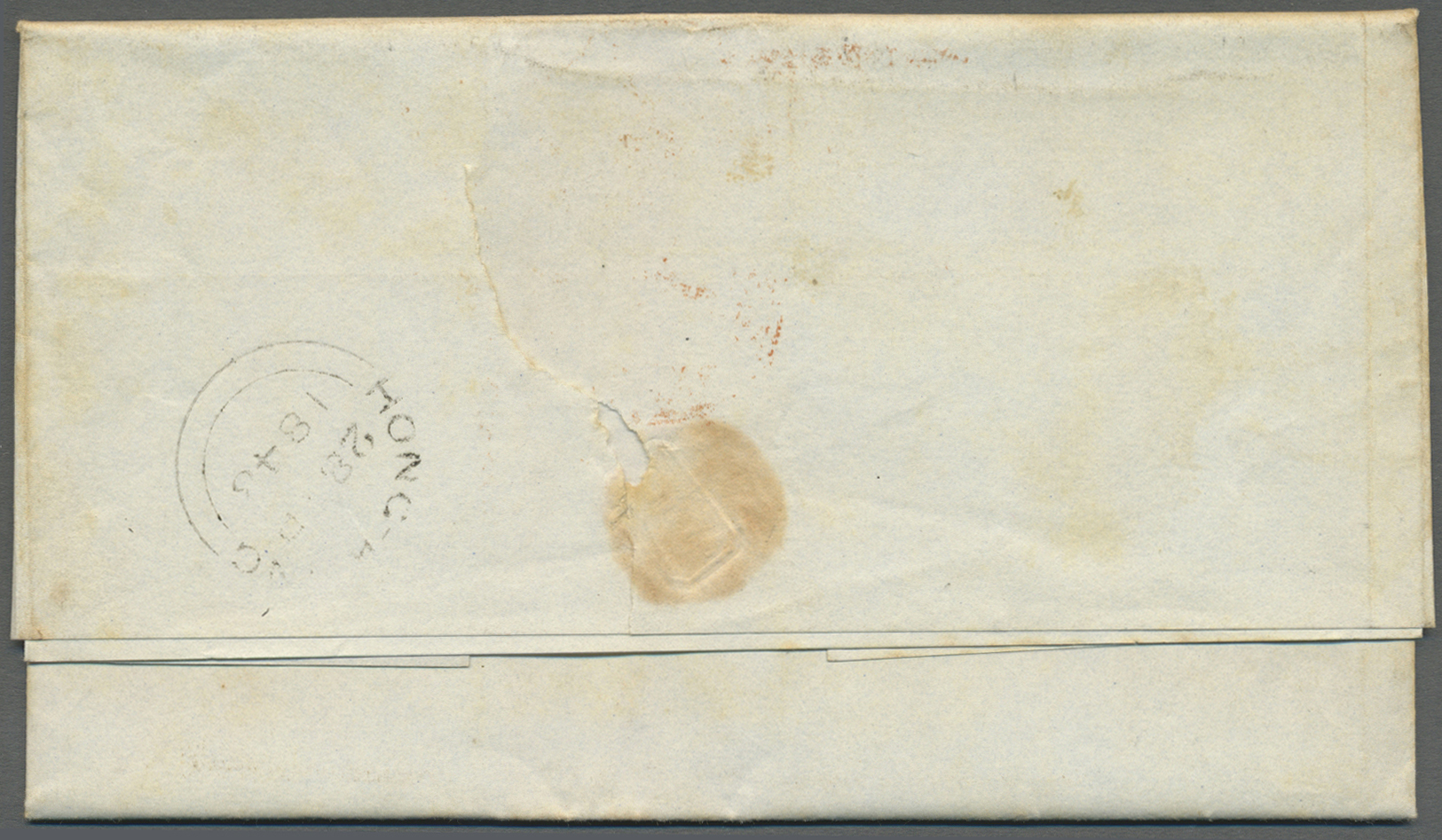 GA Hongkong: 1848, Entire Folded Letter W. "Canton 26 SP 1848" Dateline And Crowned Circle "PAID AT HONG KONG" W. "HONG - Autres & Non Classés