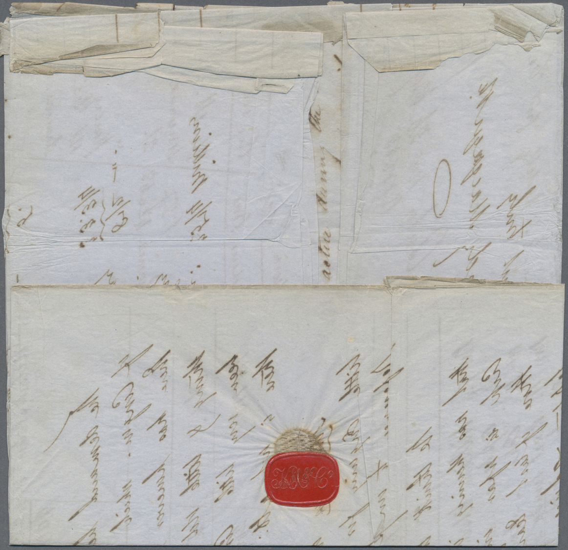 Br Hongkong: 1850. Stamp-less Envelope Written From Canton 26th November Addressed To London With Hong Kong Transit Nov - Autres & Non Classés