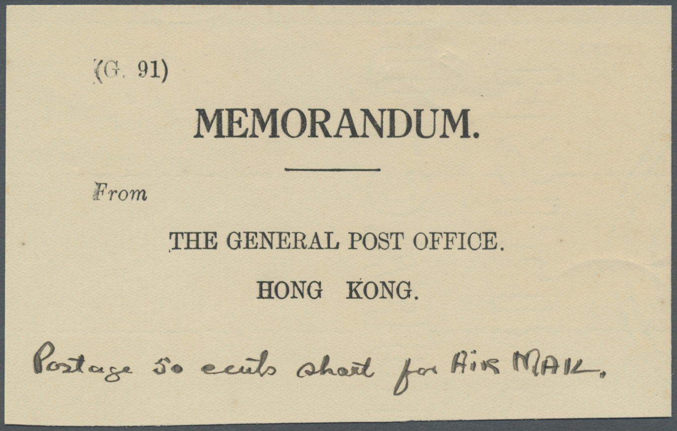 Br Hongkong: 1935, KGV Jubilee Set With KGV 12 C. Tied "REGISTERED HONG HONG" Resp. "HONG-KONG Air (R) MAIL" Both 30 JY - Autres & Non Classés