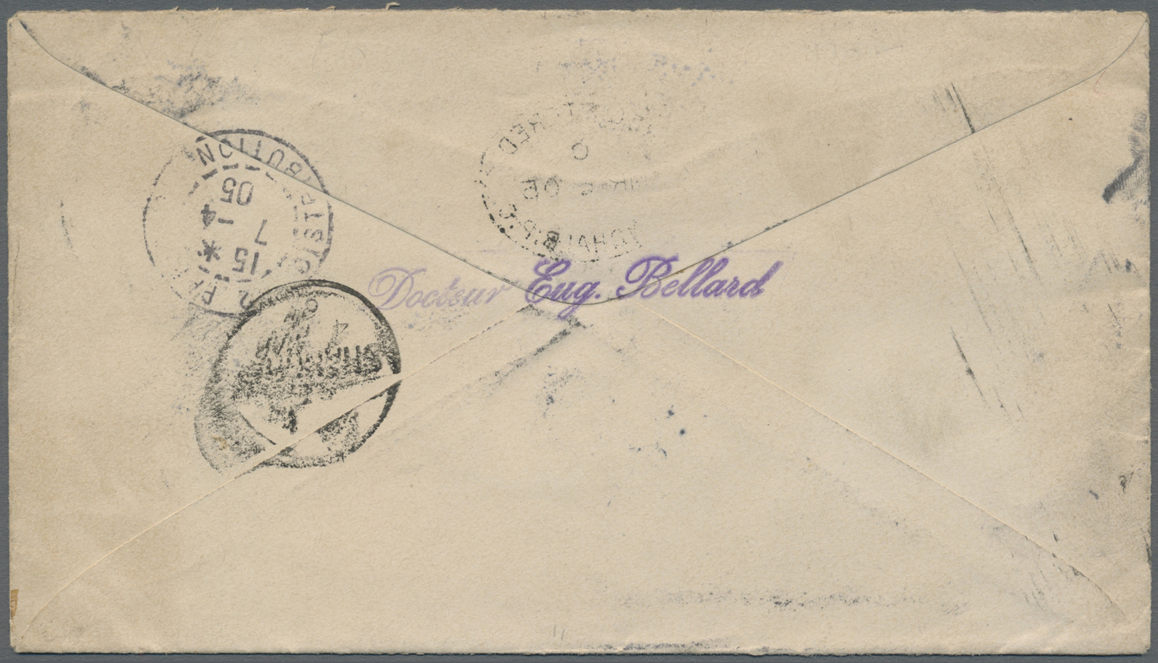 Br Hongkong - Britische Post In China: 1905. Registered Envelope Addressed To France Bearing Chinese Imperial Post SG 11 - Lettres & Documents