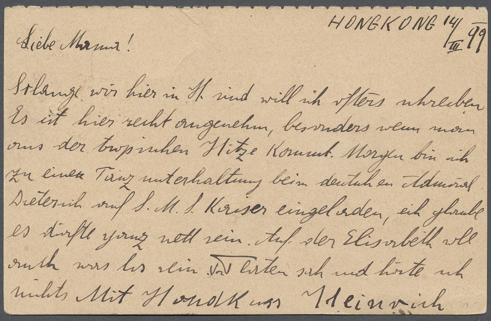 GA Hongkong - Ganzsachen: 1899, Double-card Question Part 4 C. Red On 3 C. Brown (overprint Twisted From NW To SE, Corre - Entiers Postaux