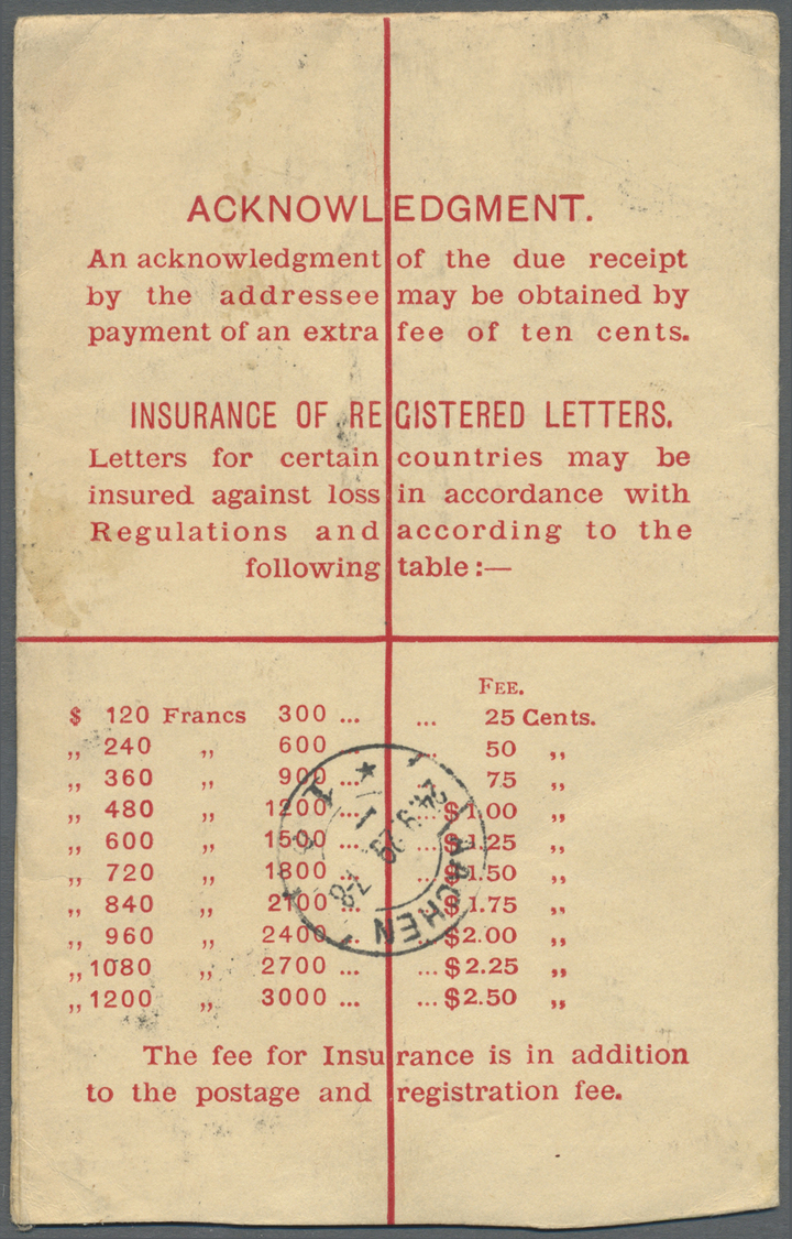 GA Hongkong - Ganzsachen: 1929, Registration Envelope KGV 10 C. Uprated KGV 10 C. Canc. "REGISTERED G.P.O. HONG KONG 21 - Postal Stationery