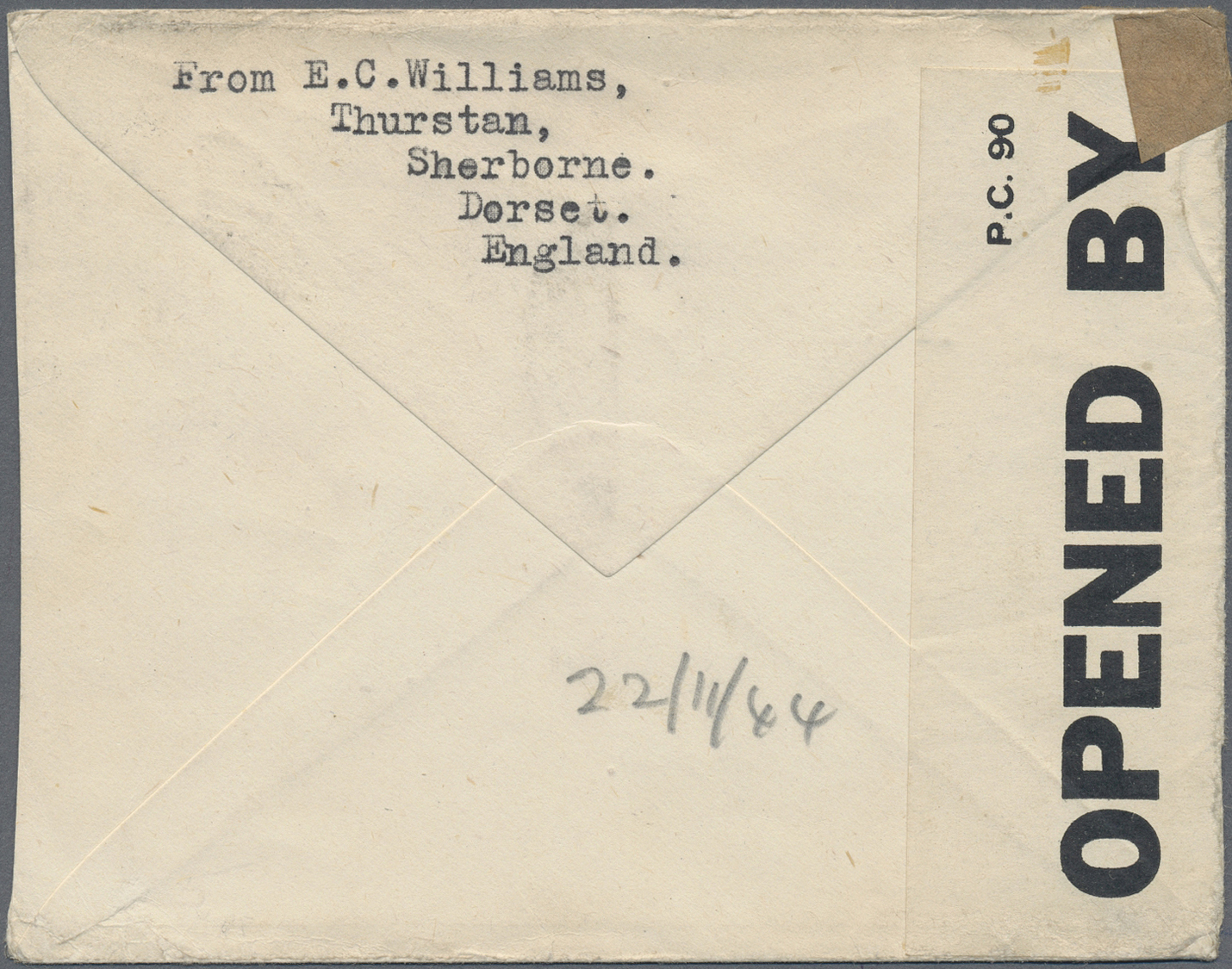 Br Hongkong - Besonderheiten: 1944. Censored Envelope Headed &lsquo;Prisoner Of War Post/Service Des Prisonniers De Guer - Other & Unclassified