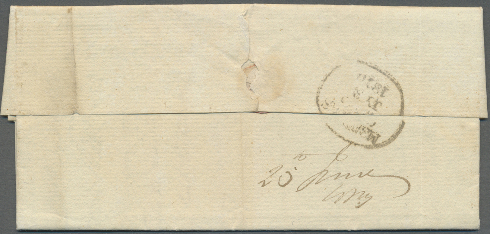 Br Indien - Vorphilatelie: 1819 (25 June) QUILON: An Early Letter With "Chilon" In Manuscript To Major De Havilland At M - ...-1852 Préphilatélie