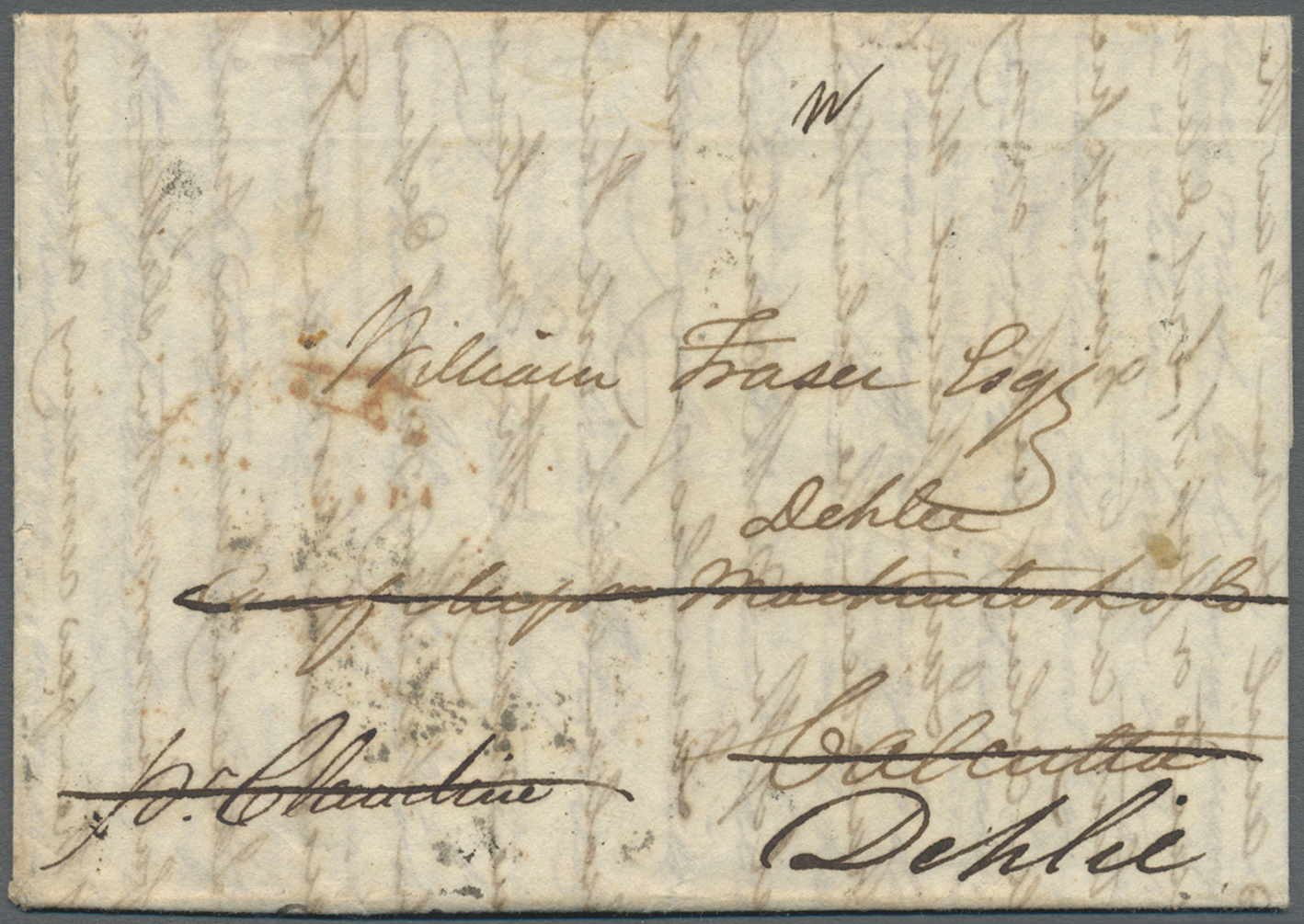 Br Indien - Vorphilatelie: 1824 (30 May): Calcutta Trisected Oval Dater "G.P.O./Oct.r/Bg.Pg." Completed In M/s '14' (dat - ...-1852 Prephilately