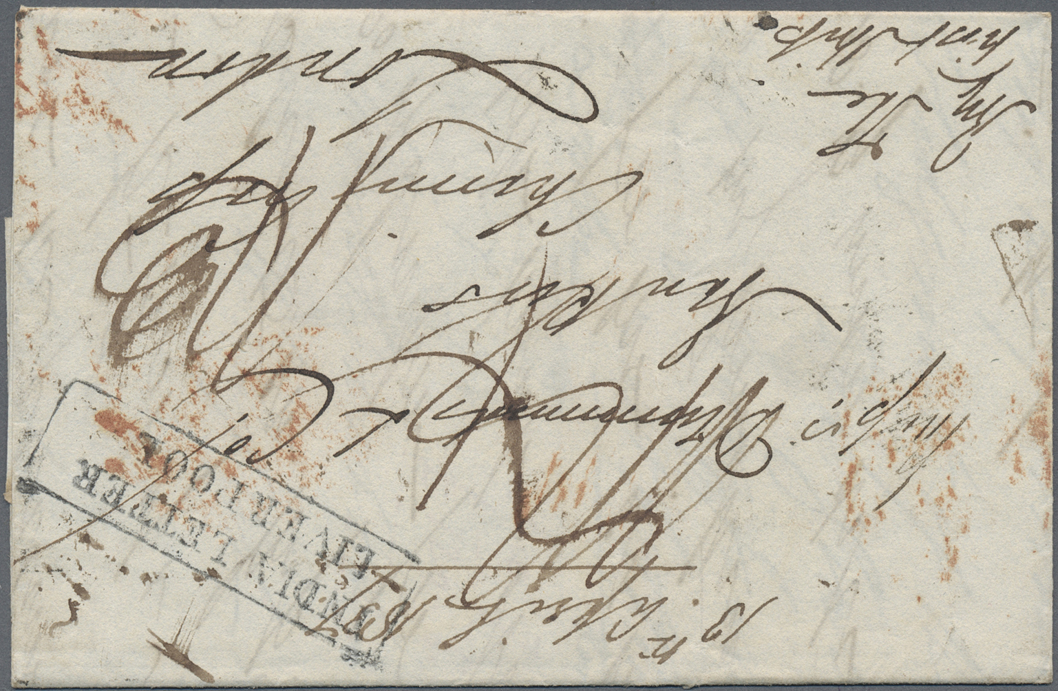 Br Indien - Vorphilatelie: 1837. Pre Stamp Envelope Written From Berhampore Dated 'April 13th 37' Addressed To London Ca - ...-1852 Préphilatélie