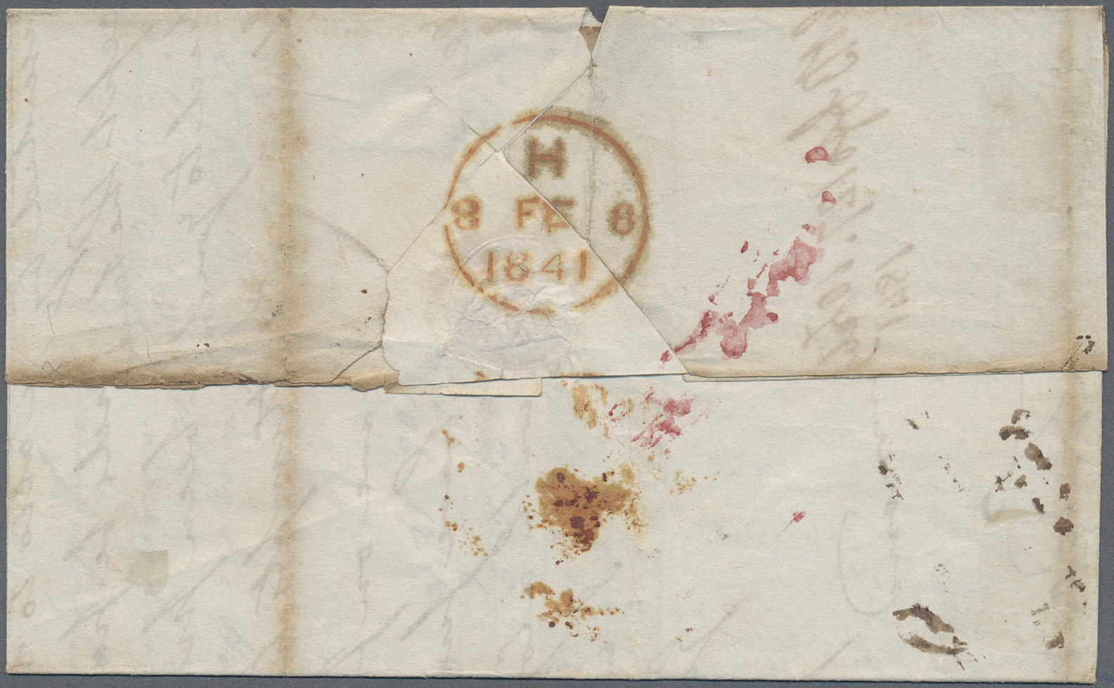 Br Indien - Vorphilatelie: 1840. Pre Stamp Envelope Written From Poonah Dated 'Dec 31st 1840' Addressed To London Cancel - ...-1852 Prephilately