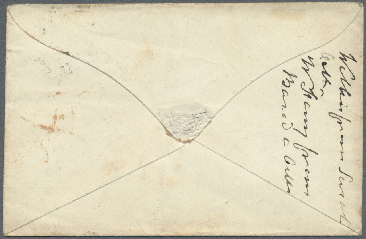 Br Indien - Vorphilatelie: 1851 Cover From Surat To England 'Via Southampton', Bearing Rectangular Framed "SURAT/Paid." - ...-1852 Prephilately