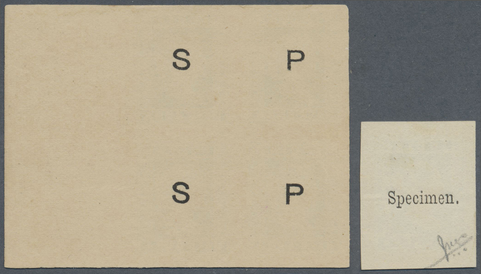 (*) Indien: 1854/1894: 5 Reprints Of 1854 ½a. Essay With Crosses In Upper Corners Including Single In Bright Blue ("SPEC - Autres & Non Classés